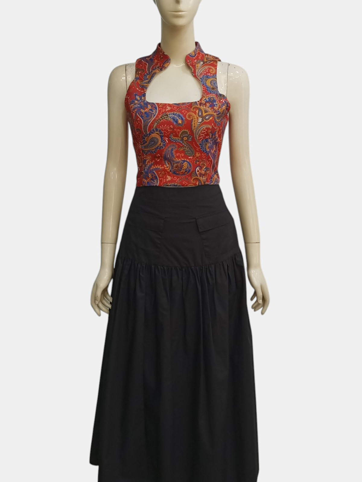 Heritage Bloom Cut Out Top M227