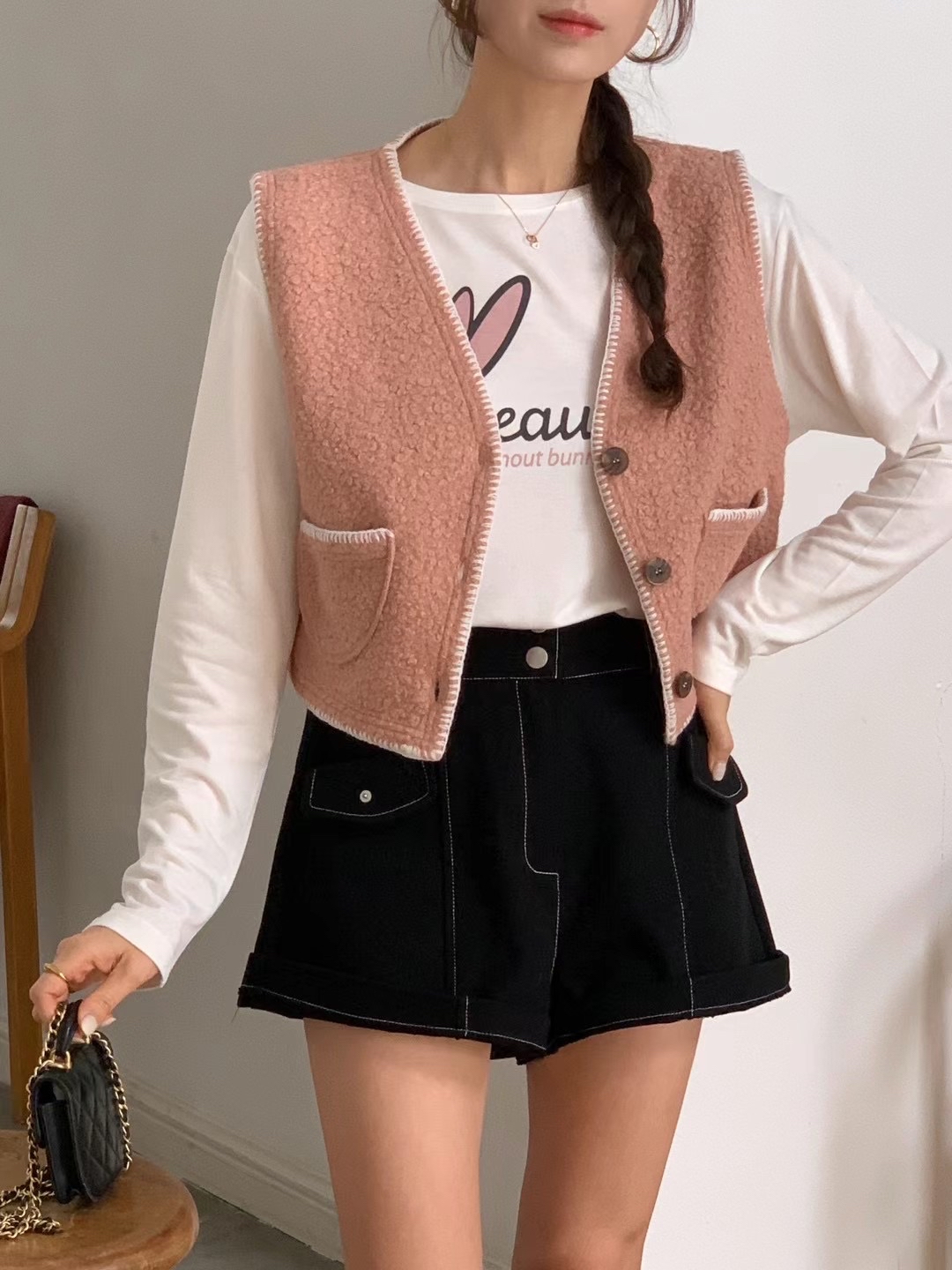 R10 羊羔毛背心仔