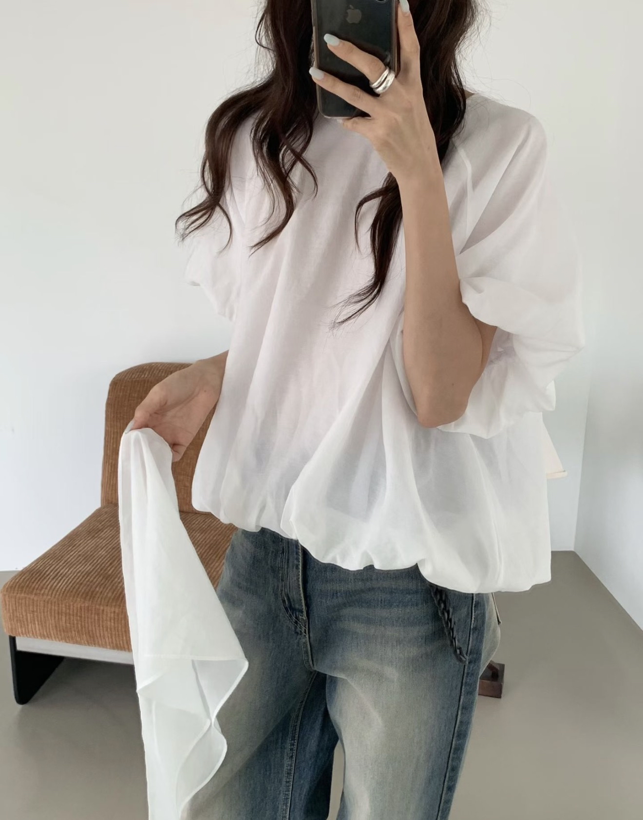 Puff sleeves blouse #top146