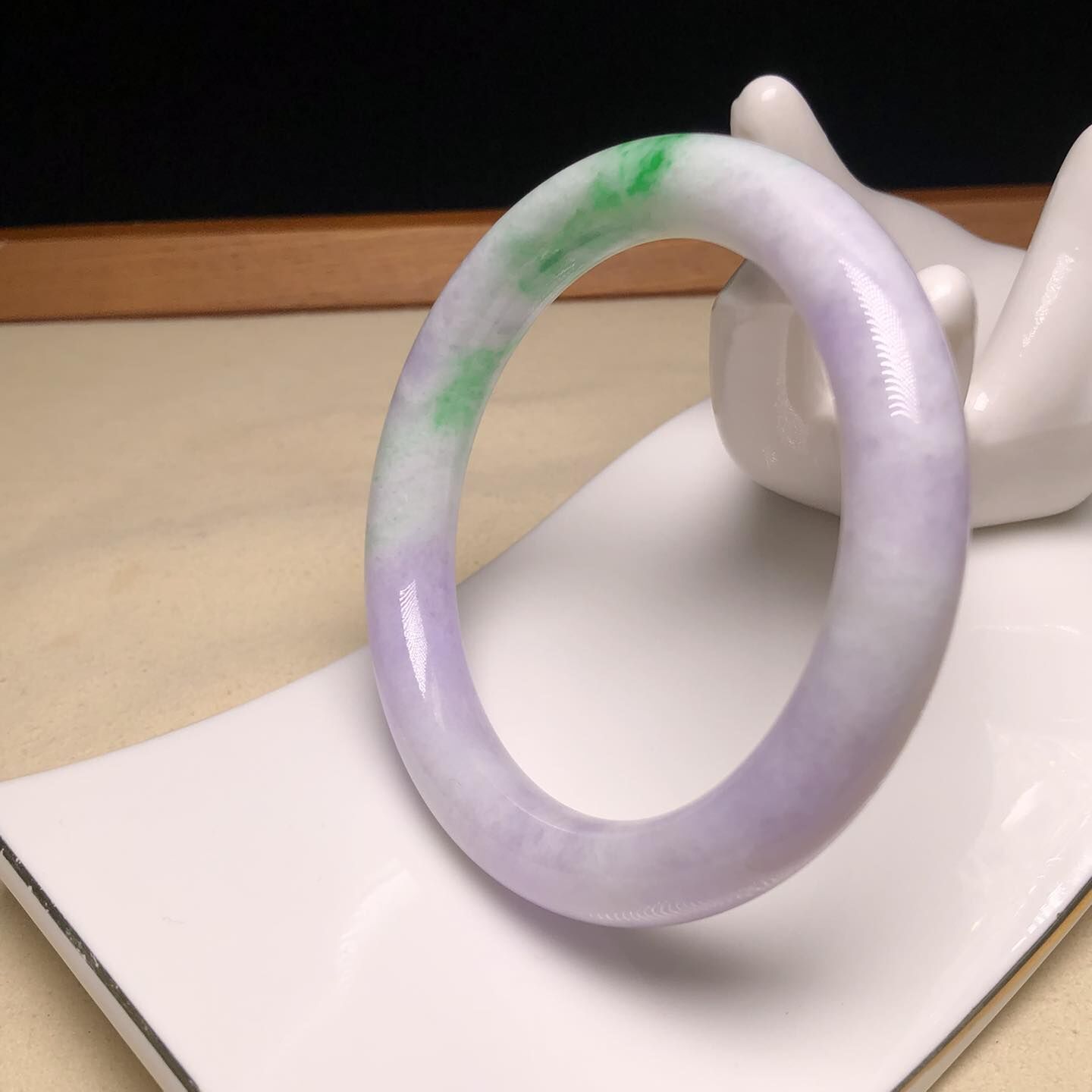 紫底飄翠手鐲55.3mm