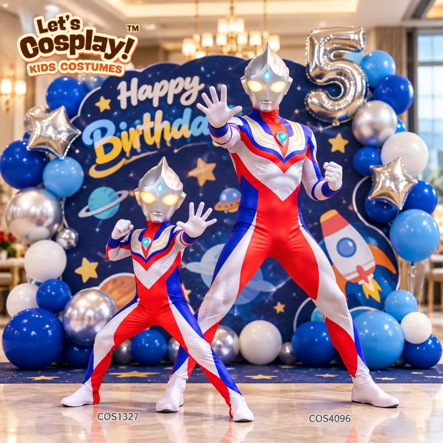 超人迪加成人發光立體頭盔連身服裝Ultraman Tiga萬聖節衫,香港現貨Lets Cosplay COS4096