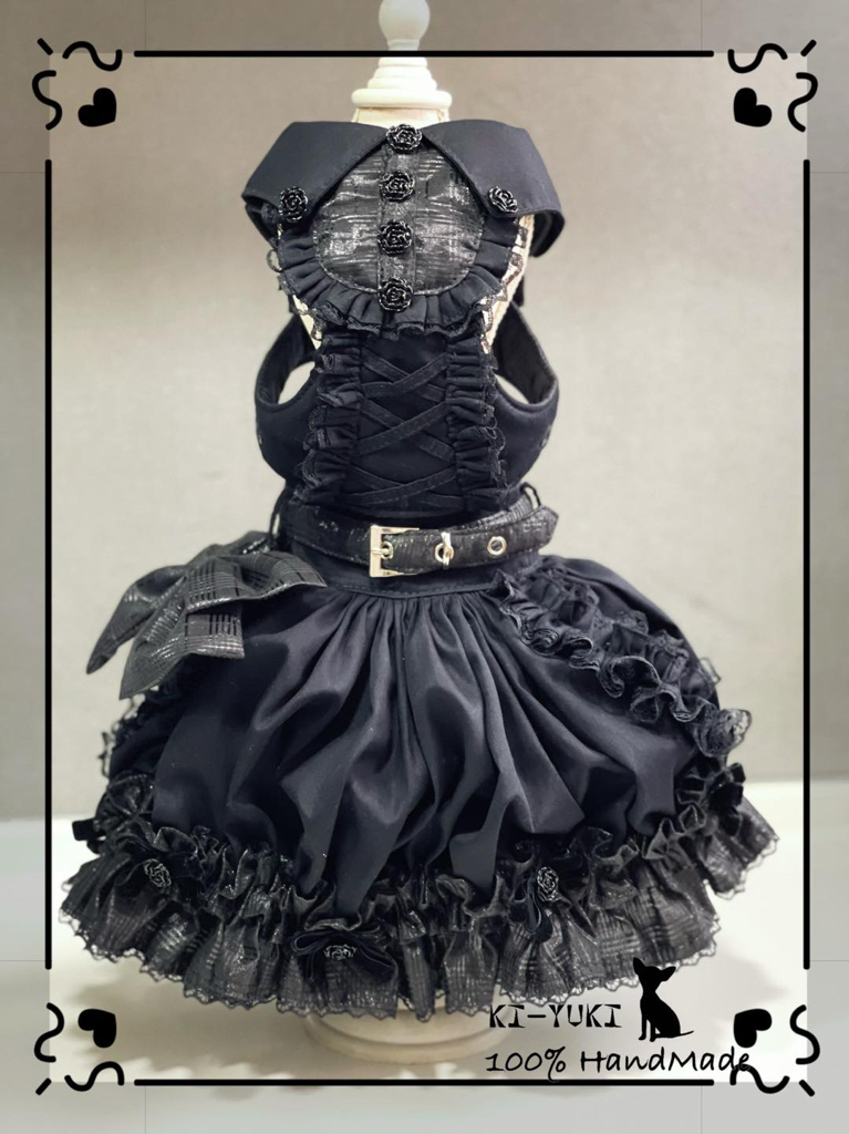 原創設計手作 寵物胸背帶 暗黑主題造型胸背帶