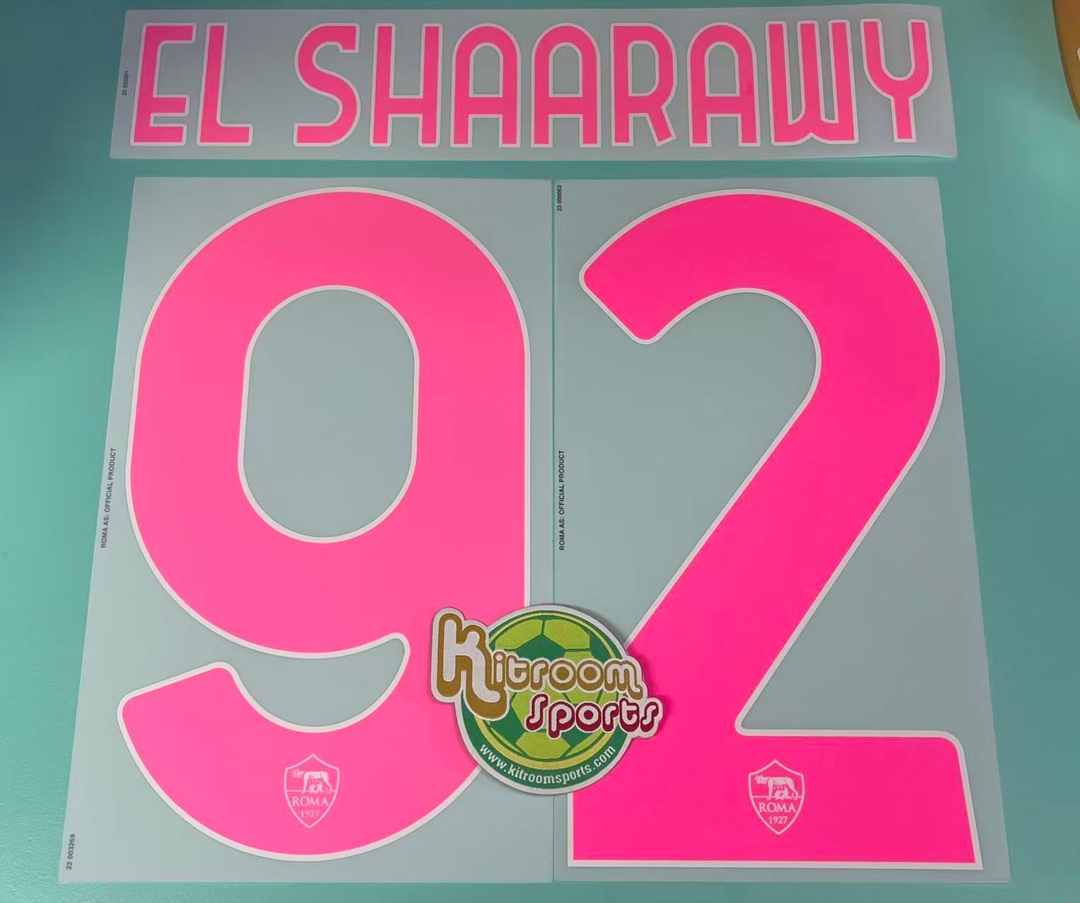2022-23 Roma 3rd Nameset #92 EL SHAARAWY