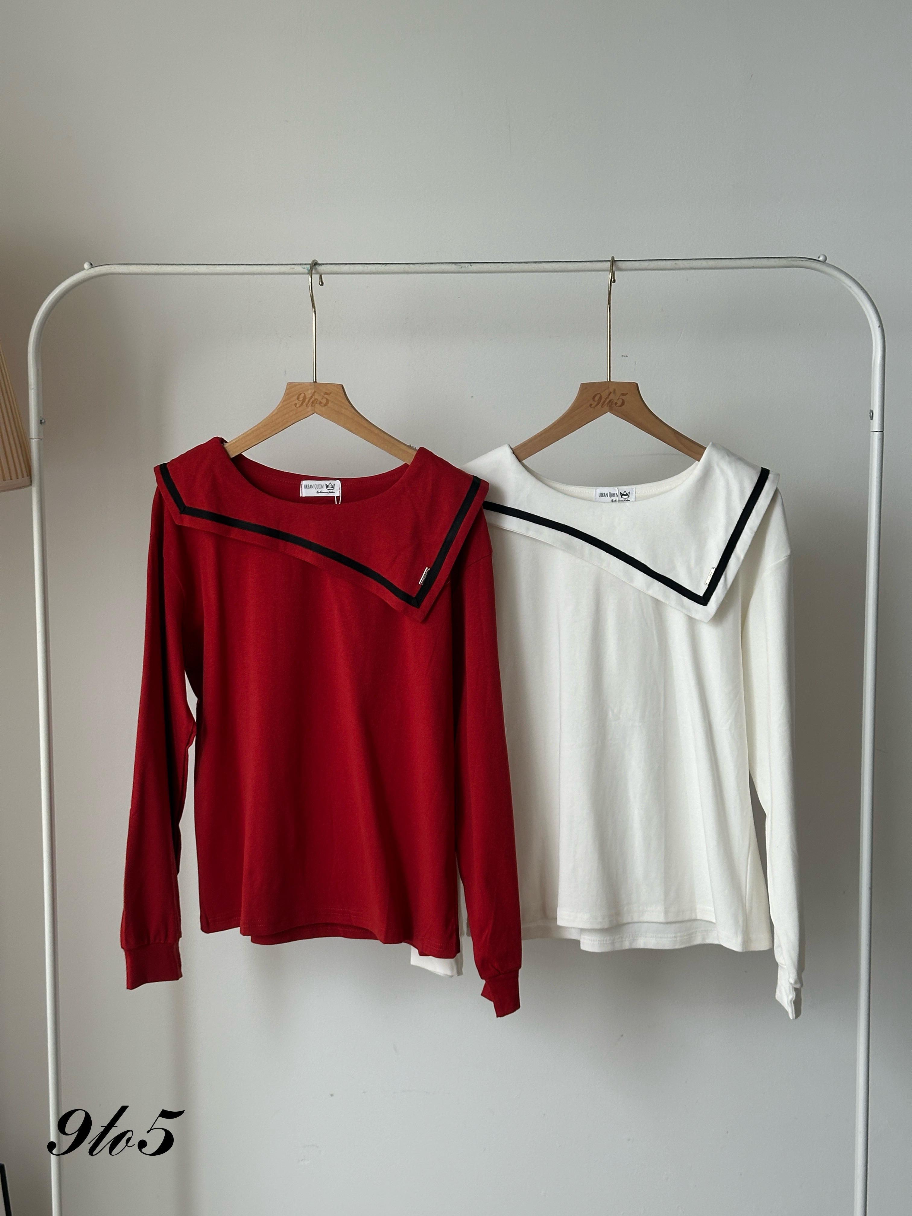 T4053 Sailor Collar Top - 4 Colors 