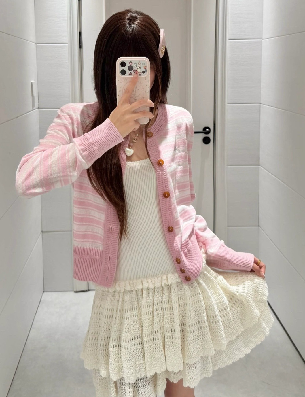 Vivienne Westwood 銀線土星刺繡薄款開襟冷衫