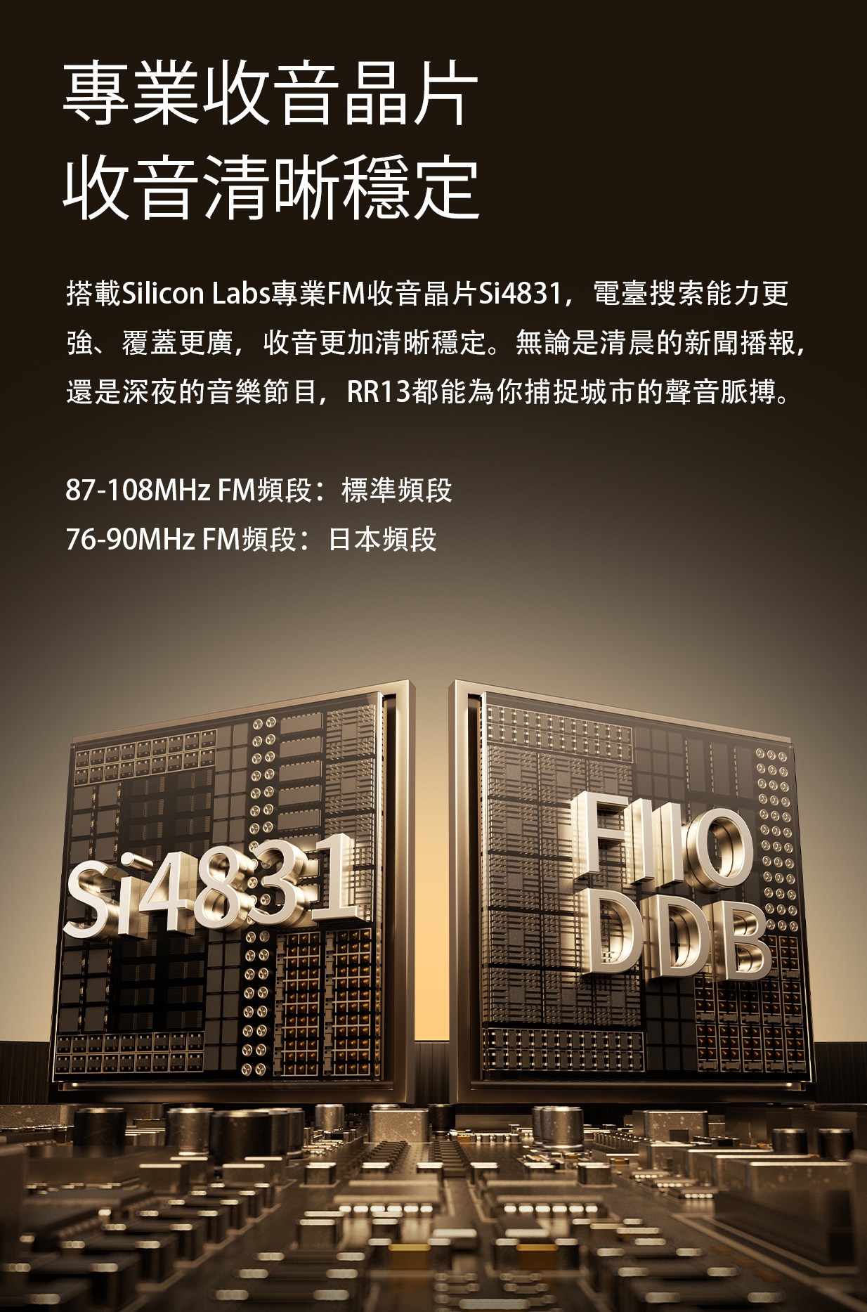 袖珍高音質身歷聲收音機 ~ FiiO RR13