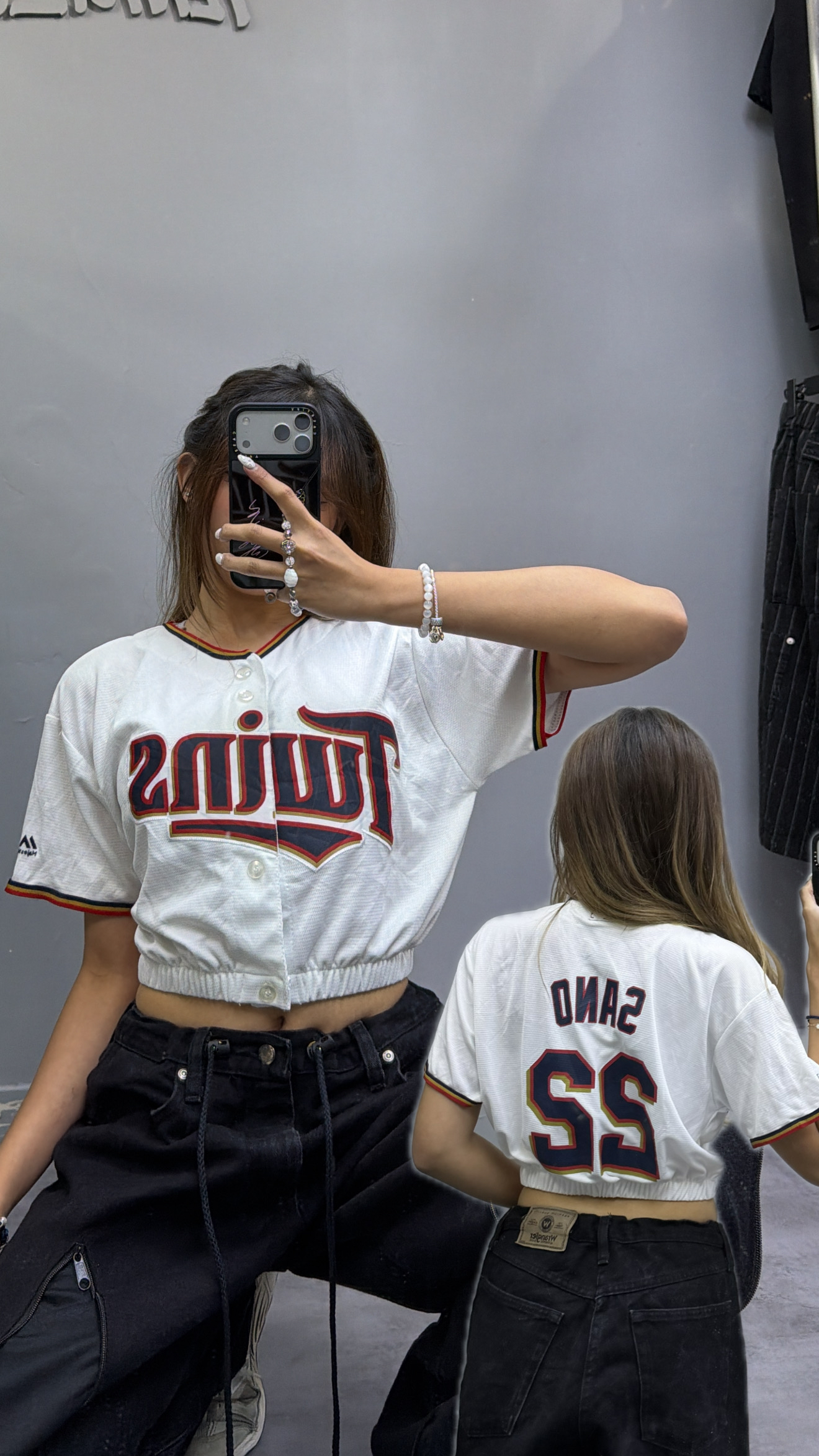 Remake Baseball Crop Top -白色