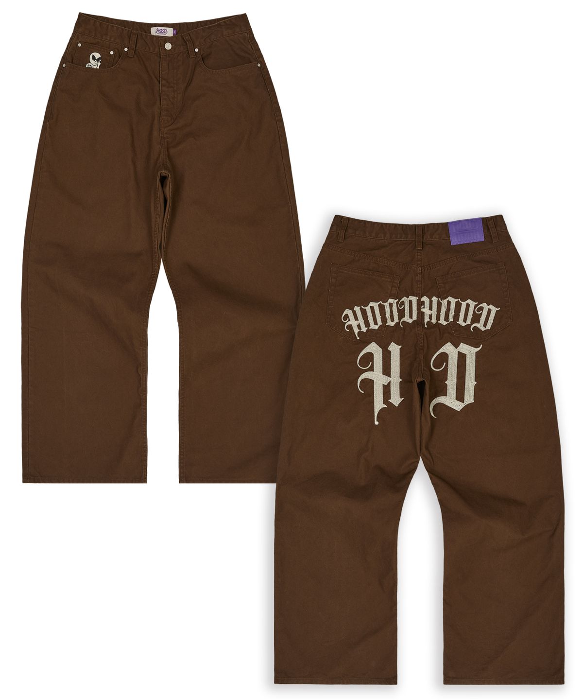 🇰🇷訂購｜HOODHOOD 25｜HD Chain Embroidery Denim Pants 4色 