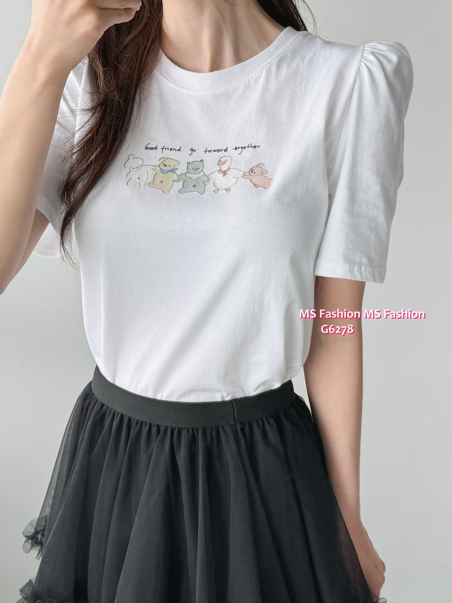 G6278 韓國🇰🇷可愛動物公主膊top