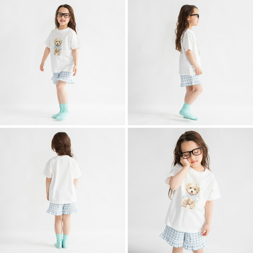 🆕【⭐訂購⭐】🌀 🇯🇵 日本直送 女童 格紋 荷葉邊 短袖家居服［3款選］ 🌀[ELDA-0091][260510]