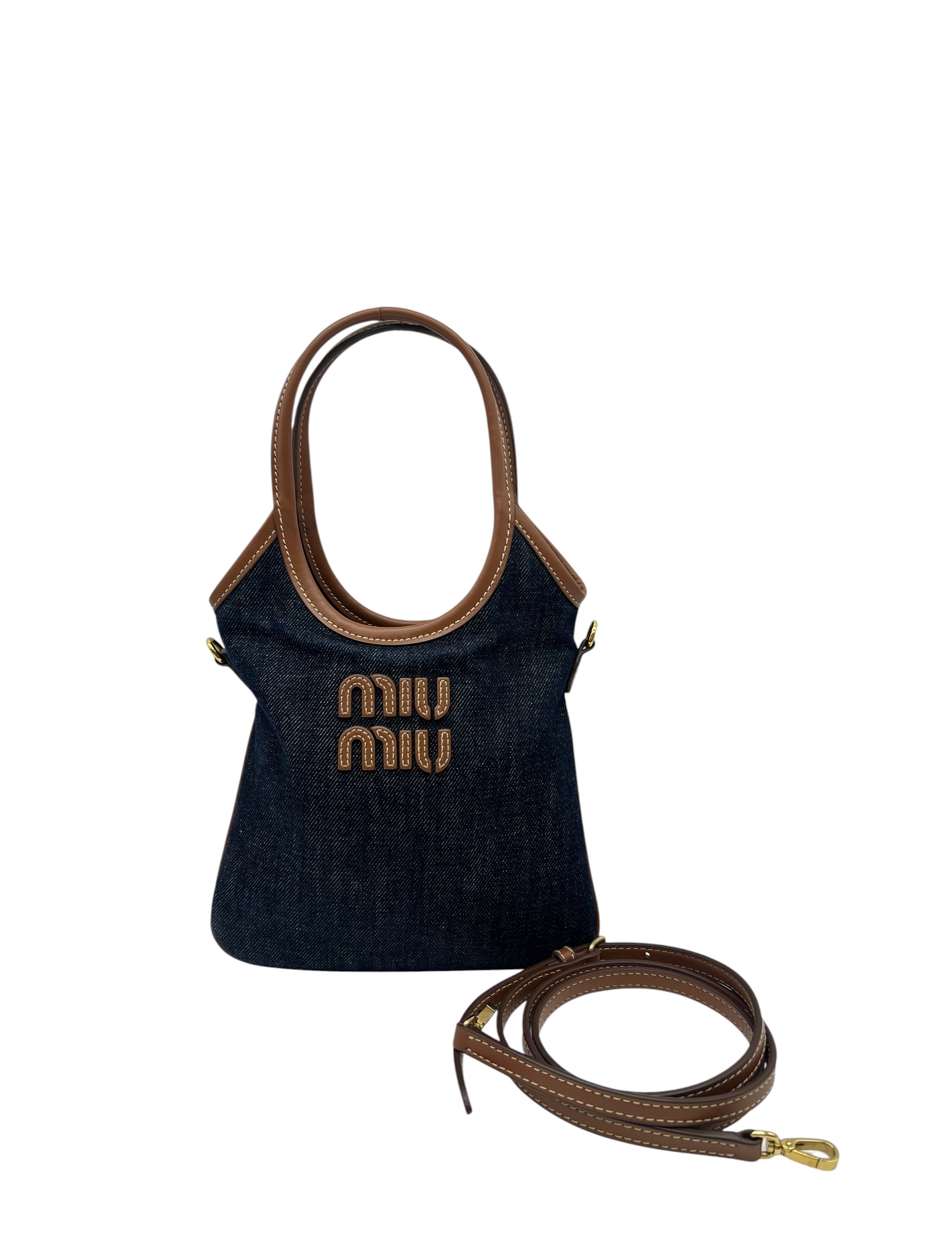 Pre-Owned MIU MIU Ivy Tote Mini Blue / Product Code: 26060506