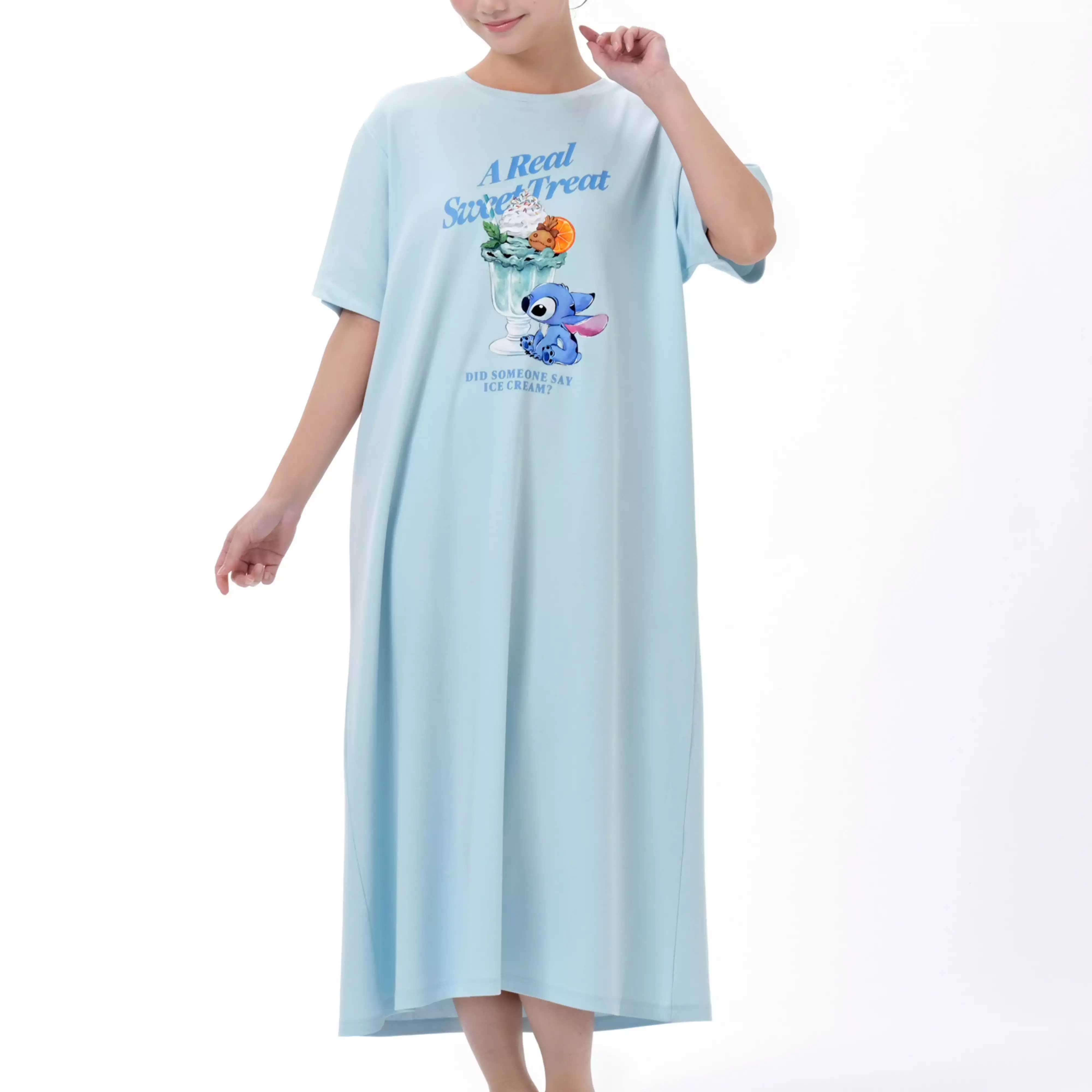 🌸 【預訂】Stitch 短袖睡衣裙 - Disney Cool Goods