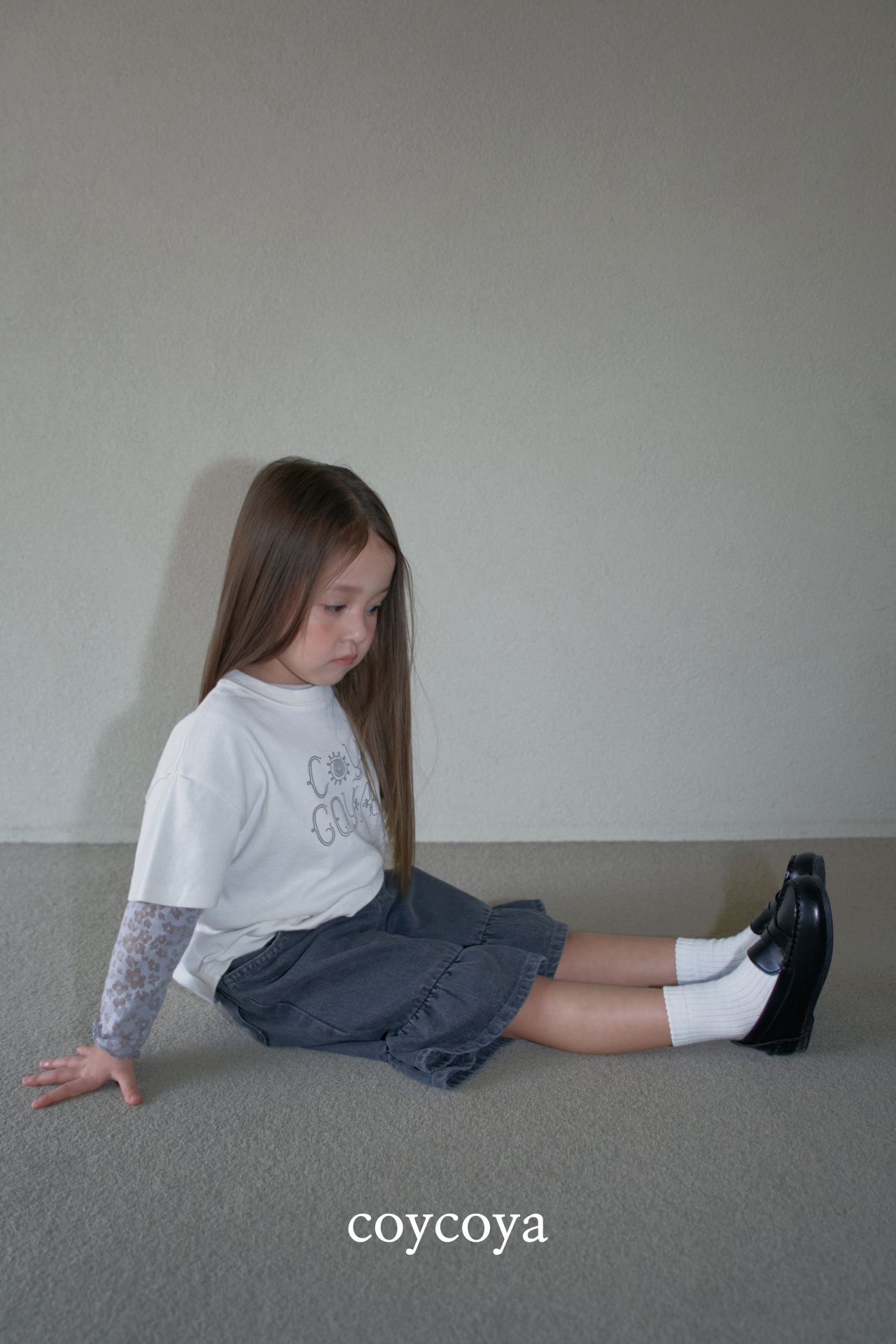 🌸預訂 韓國直送🌸🇰🇷COYCOYA兩色花卉薄紗袖長袖上衣