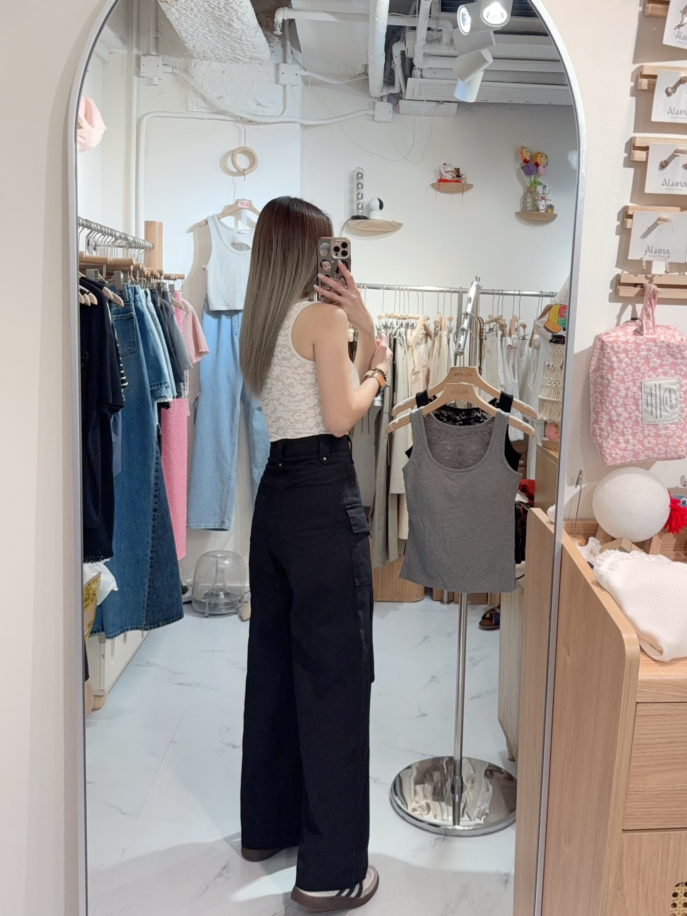粗帶後lace bra top