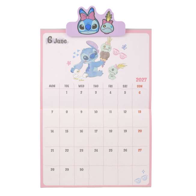 [訂購] [JDS] 💙 STITCH 史迪仔 掛曆連夾 2027 {TF260834}