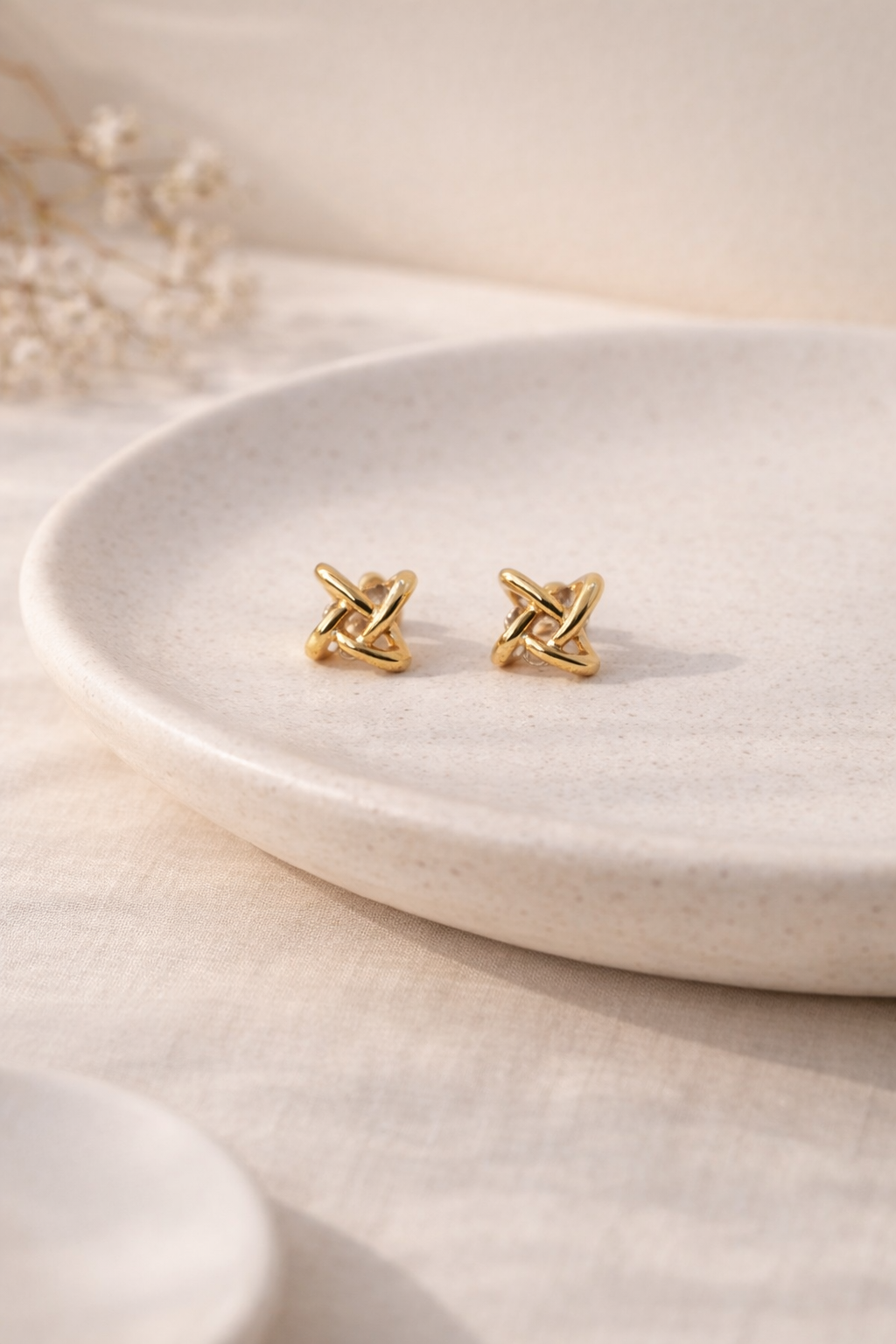 Twisted Spark Stud Earrings