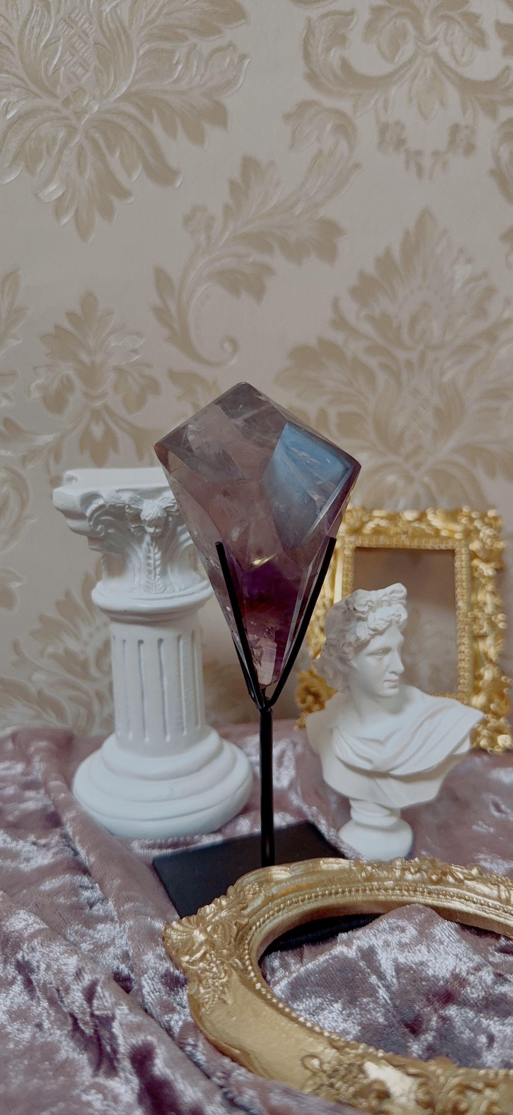 【時間的幾何】正宗巴西 Bahia 巴希亞紫水晶 ‧ 復古高定藝術擺件