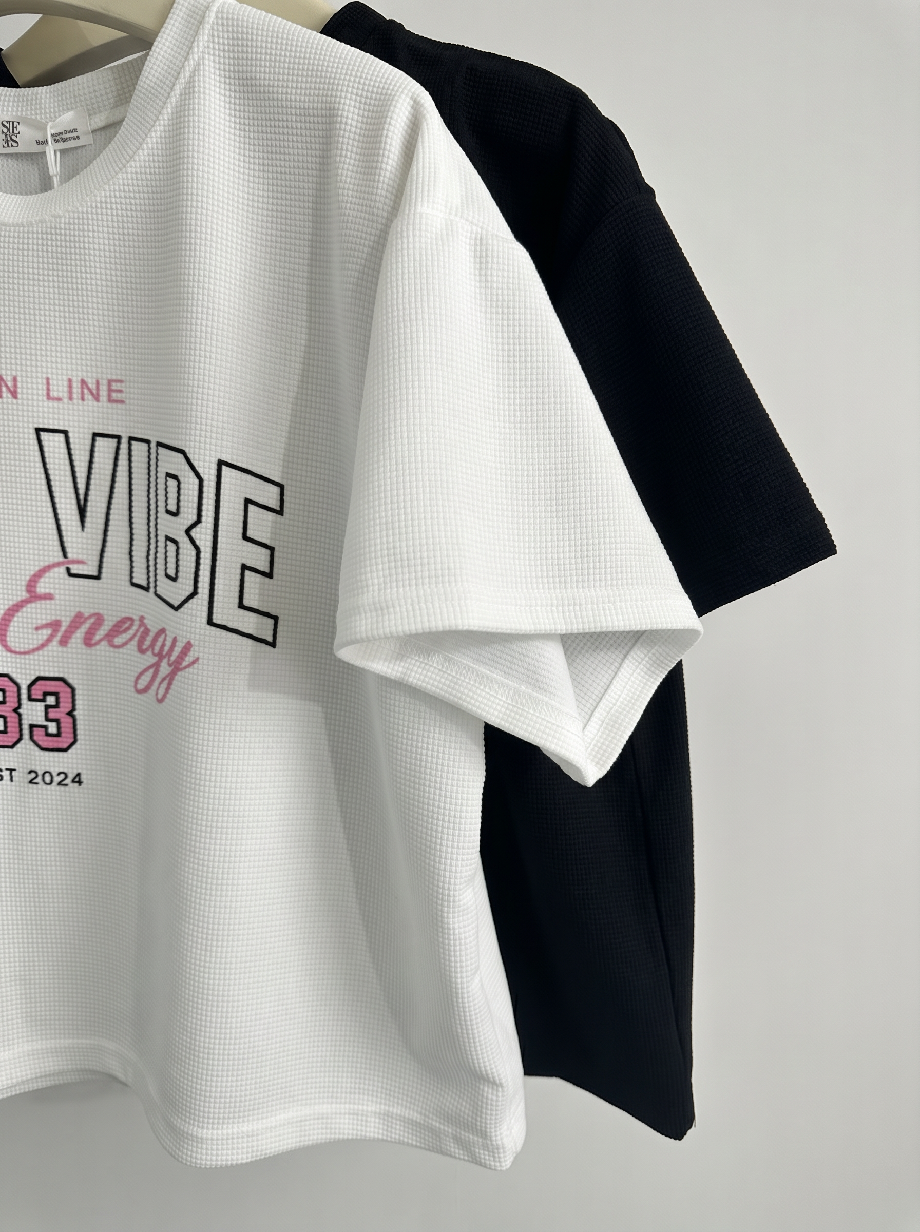 CITY VIBE 華夫格紋短版上衣