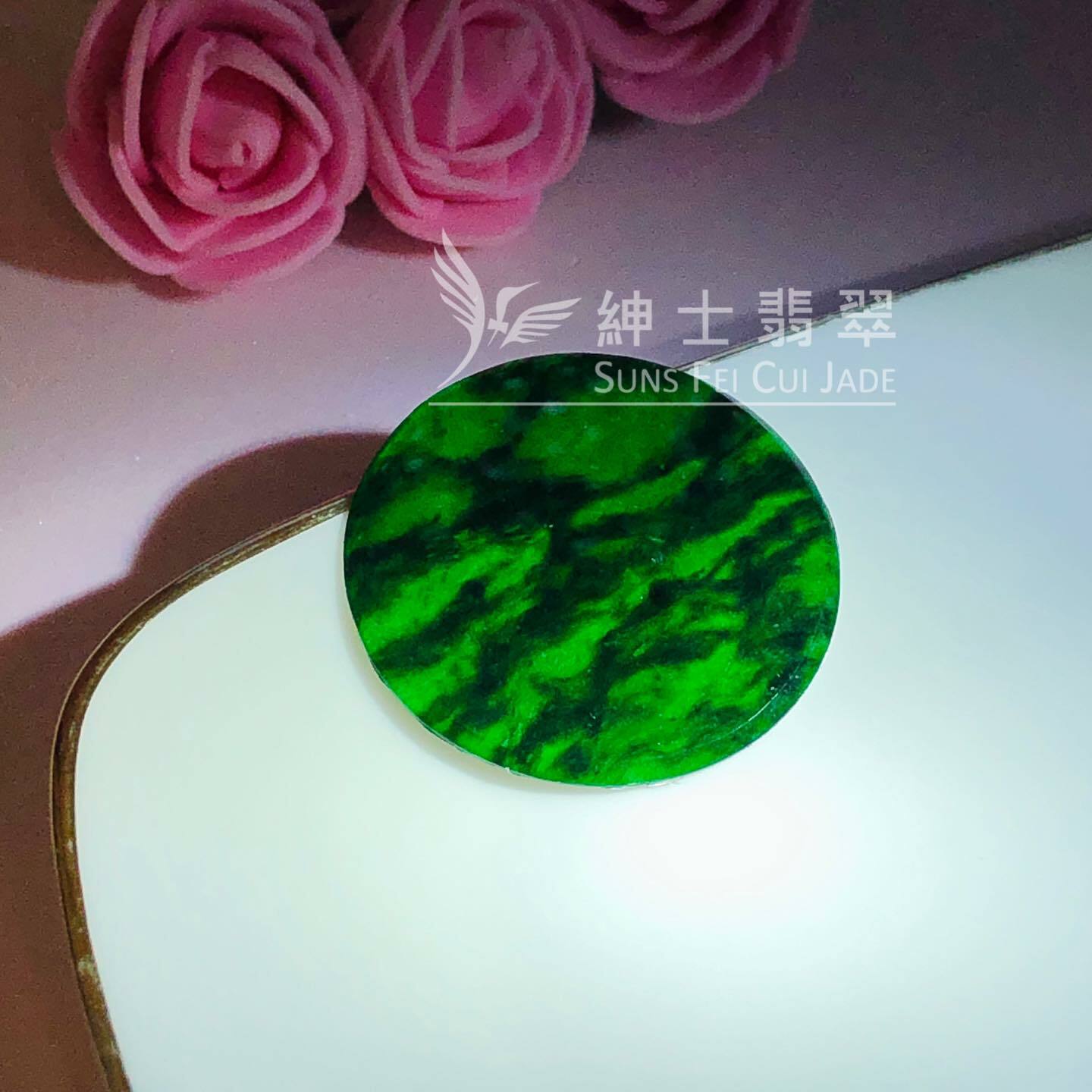 豹紋花青圓牌 - 8