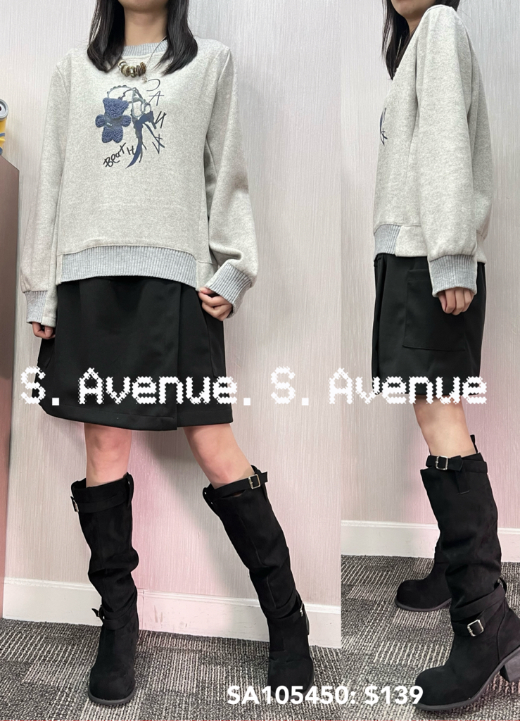 SA105450: 長袖薄滑絿植絨熊仔衞衣