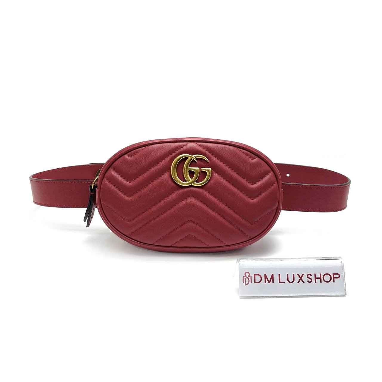 Gucci Red GG Marmont Belt Bag (85cm)