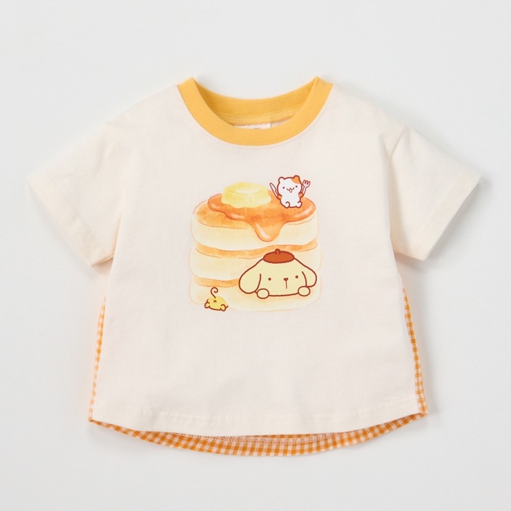 🇯🇵限量預訂 日本直送🇯🇵布甸狗鬆餅印花格紋拼布短袖上衣