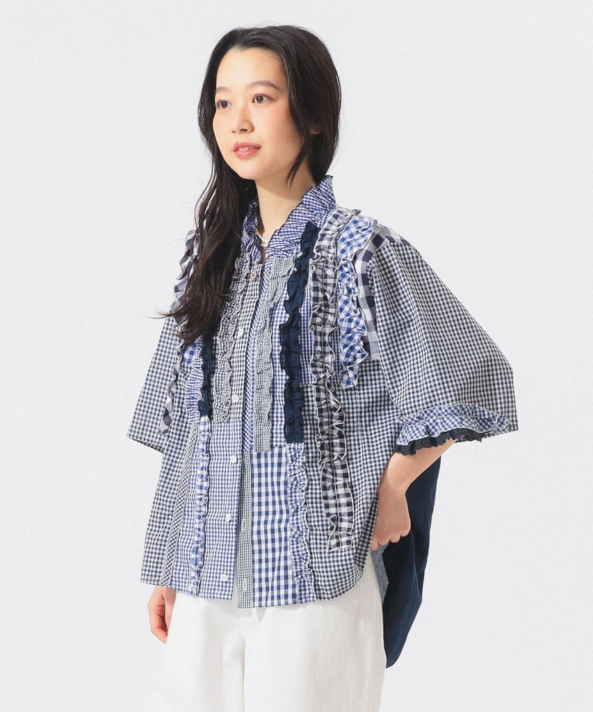 日本製TORI-TO x BEAMS BOY 拼款恤衫