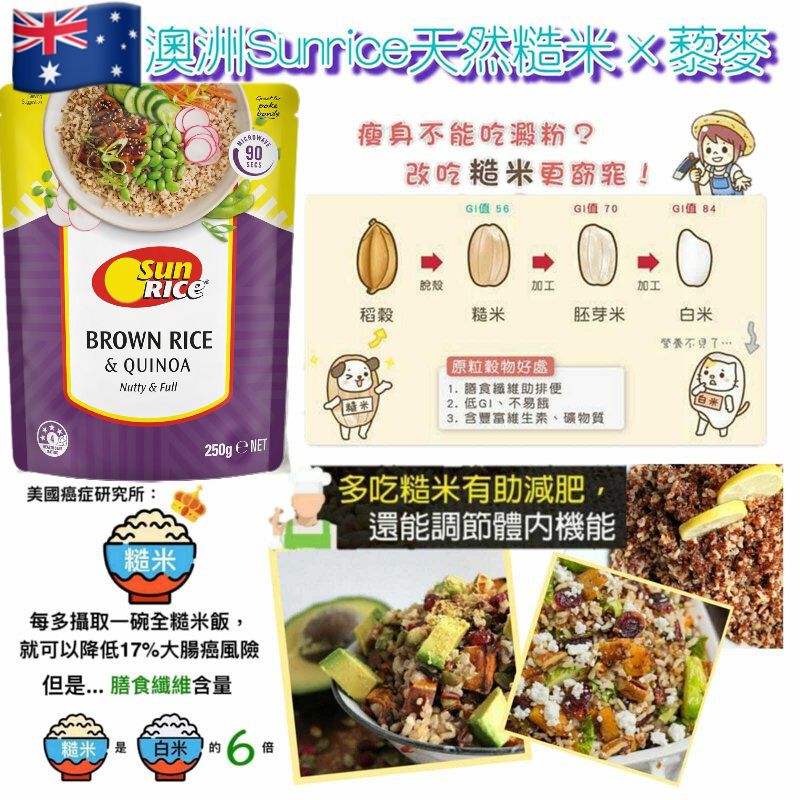 【預訂】澳洲 Sunrice 天然糙米加藜麥 250g (1套2包)