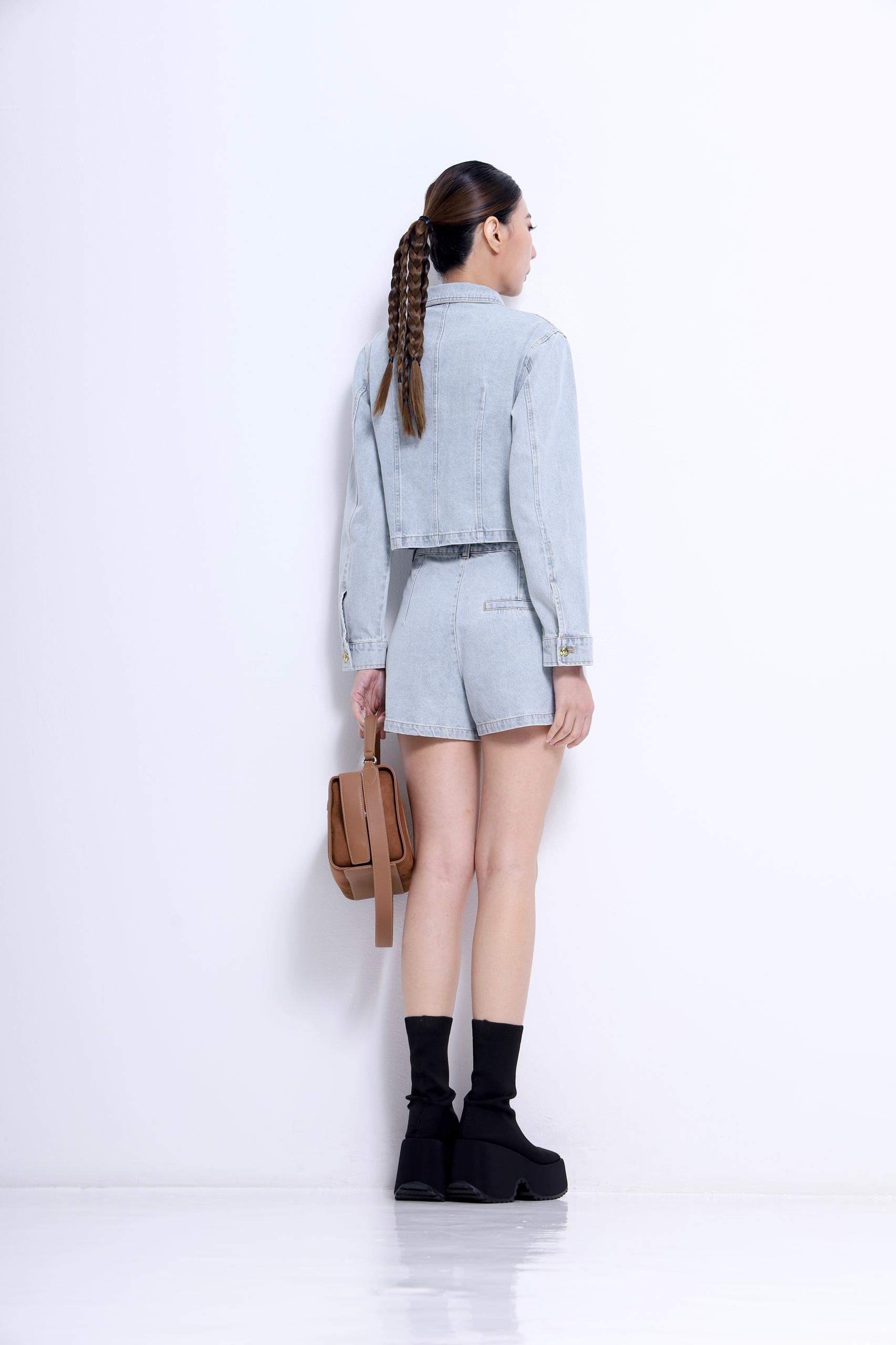 CP1627 A-LINE SHORT DENIM PANT