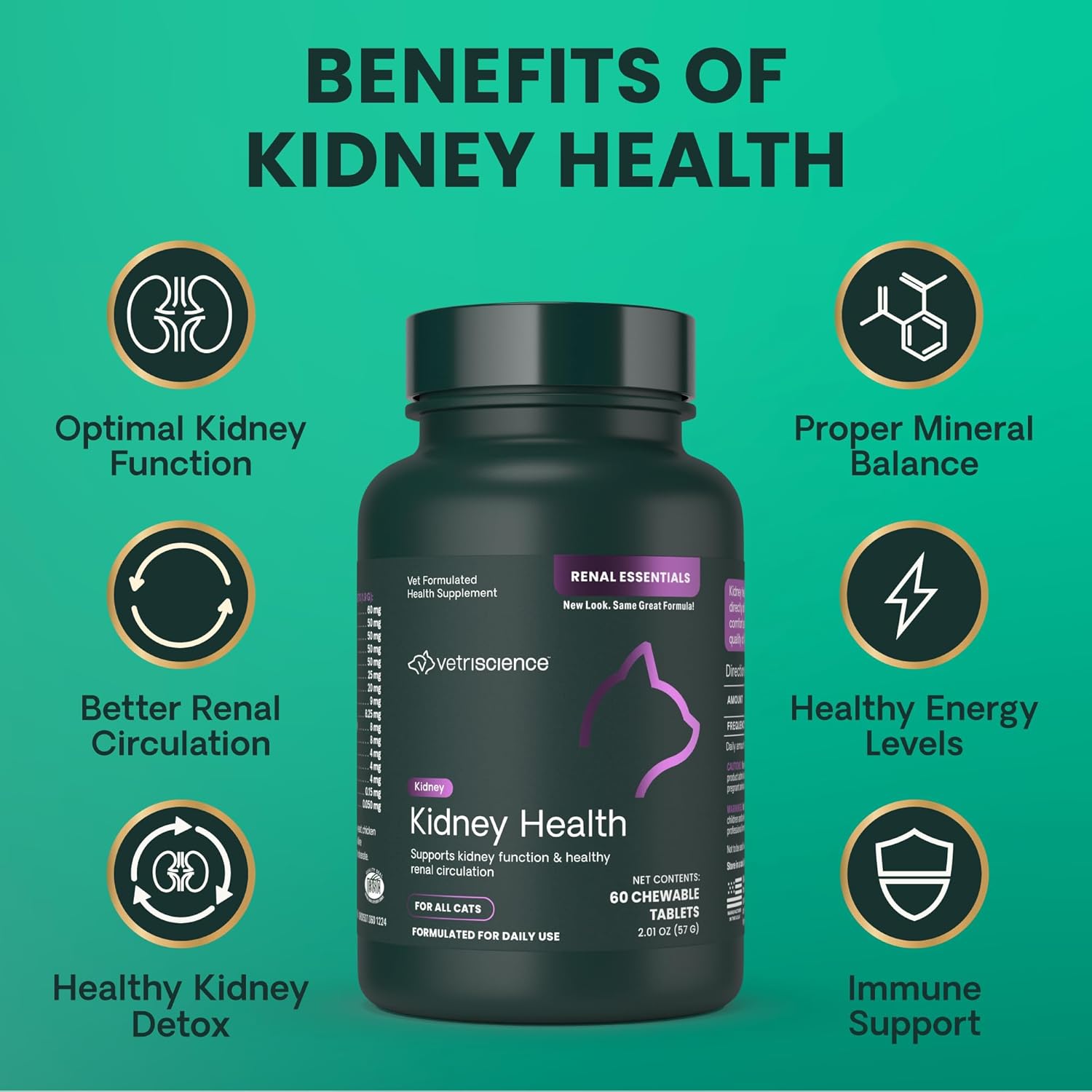 VetriScience Renal Essentials 貓貓腎臟護養補充片