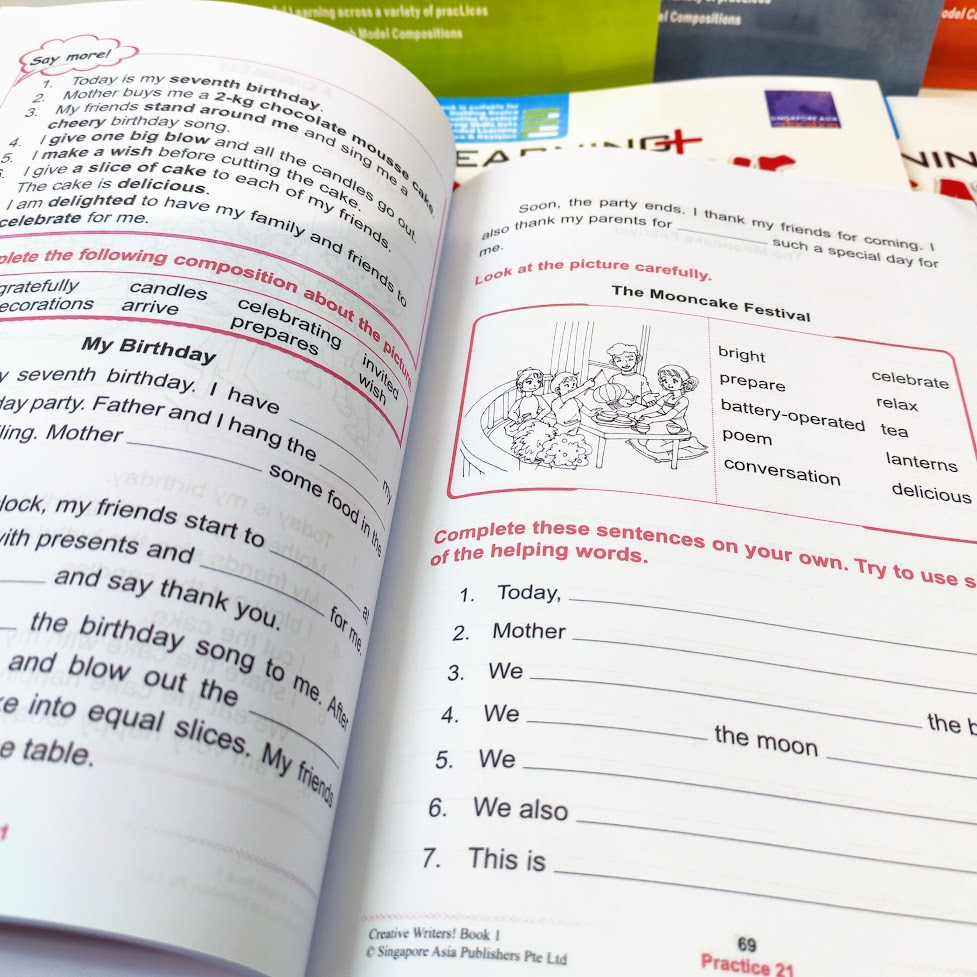 SAP Learning Creative Writing Workbook 1-6 (一套6本)  | 新加坡英文寫作SAP07