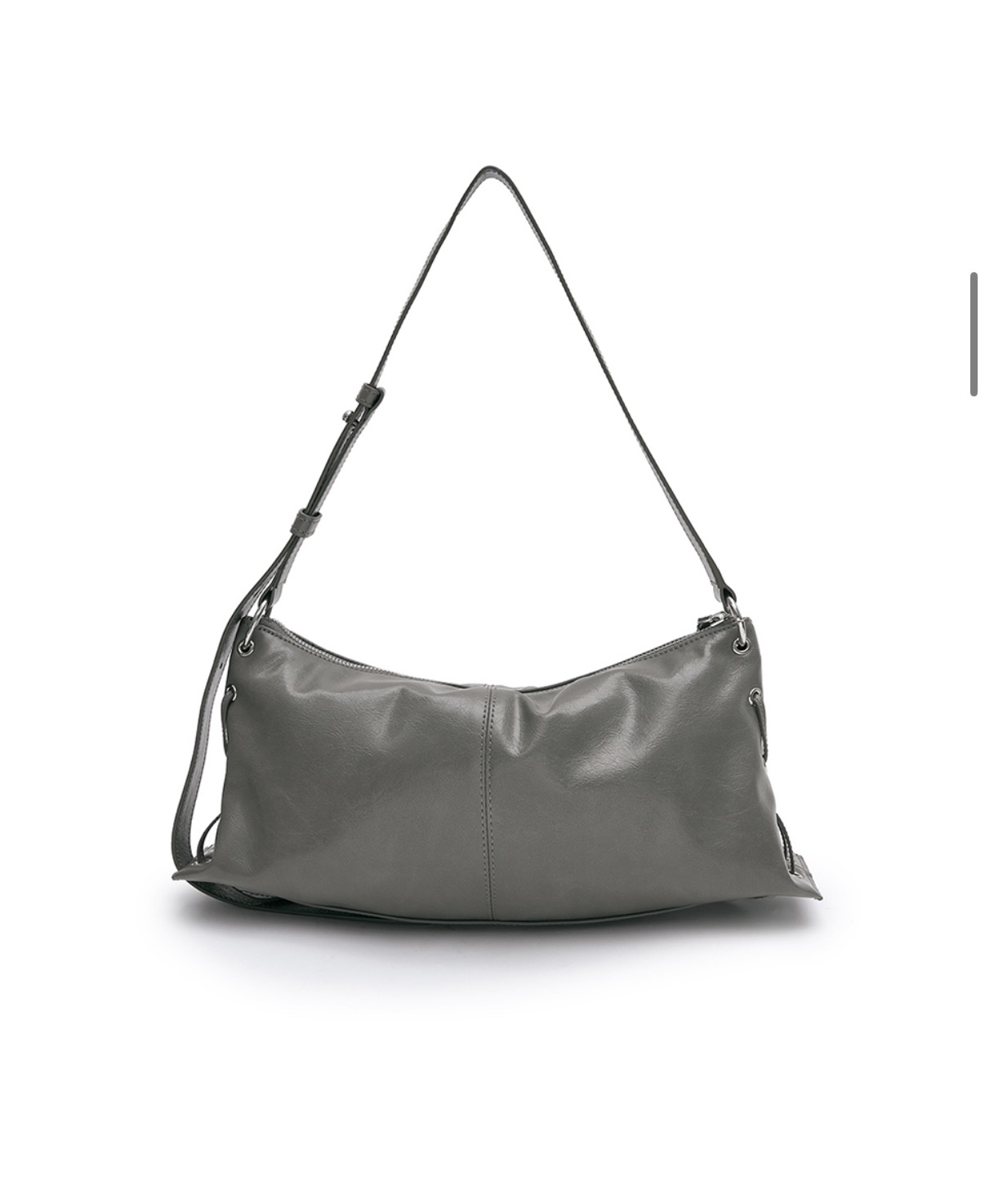 MATIN KIM特價場 EYELET SHIRRING SHOULDER BAG IN GREY