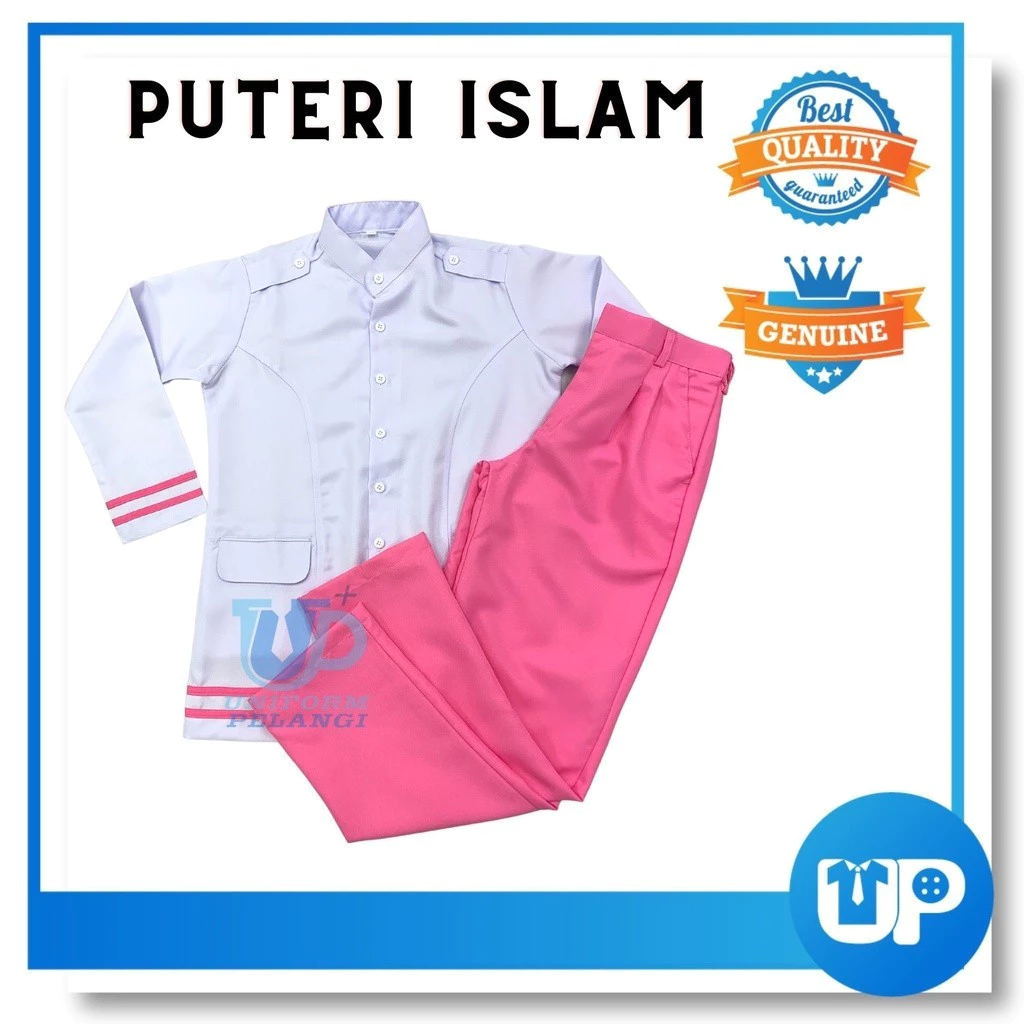 (SET LENGKAP) Pakaian Seragam Uniform Lengakap Puteri Islam Sekolah Rendah
