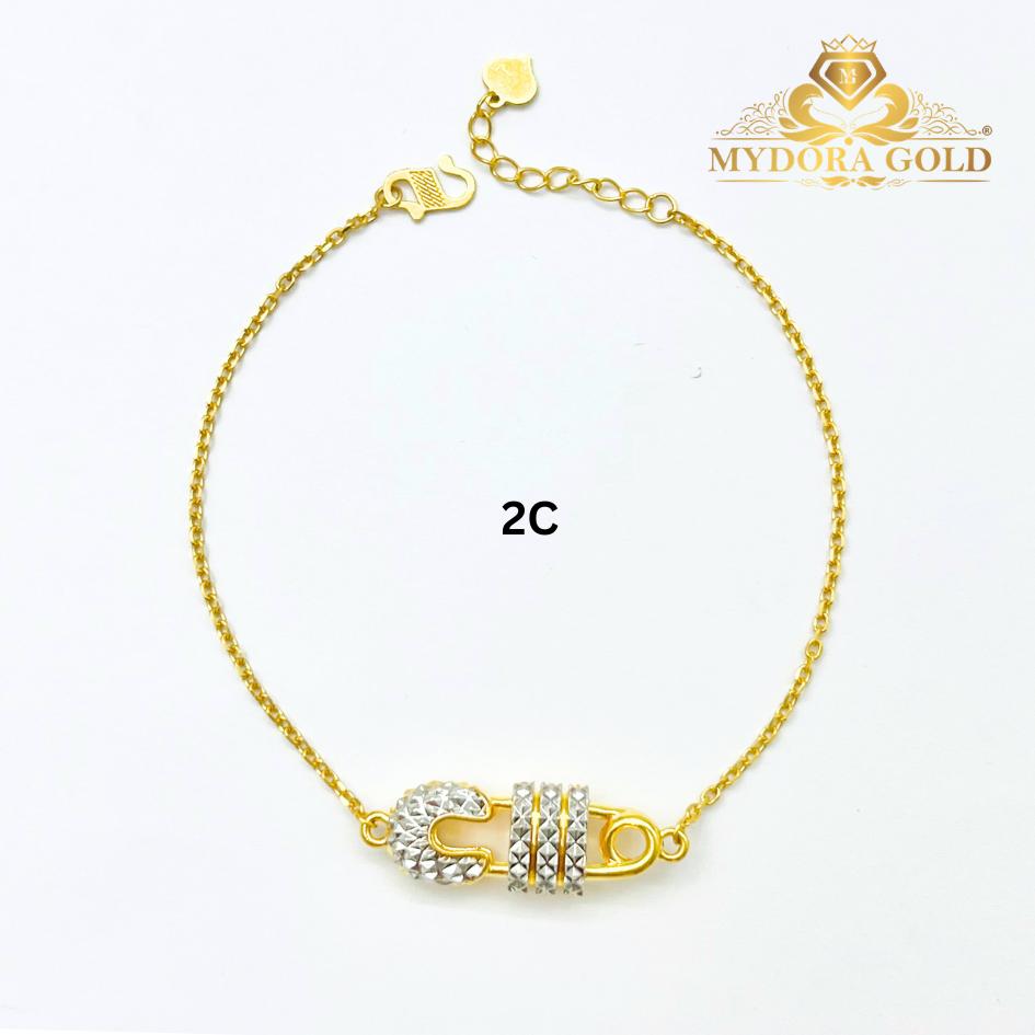 MYDORA Rantai Tangan Premium Safety Pin l EMAS 916/22K