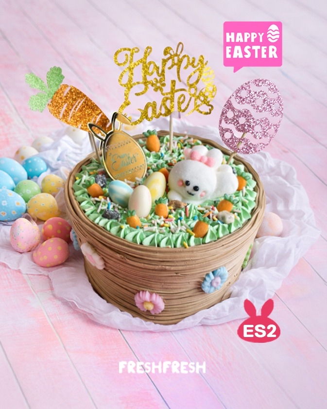 ES2萌萌兔仔復活節派對蛋糕