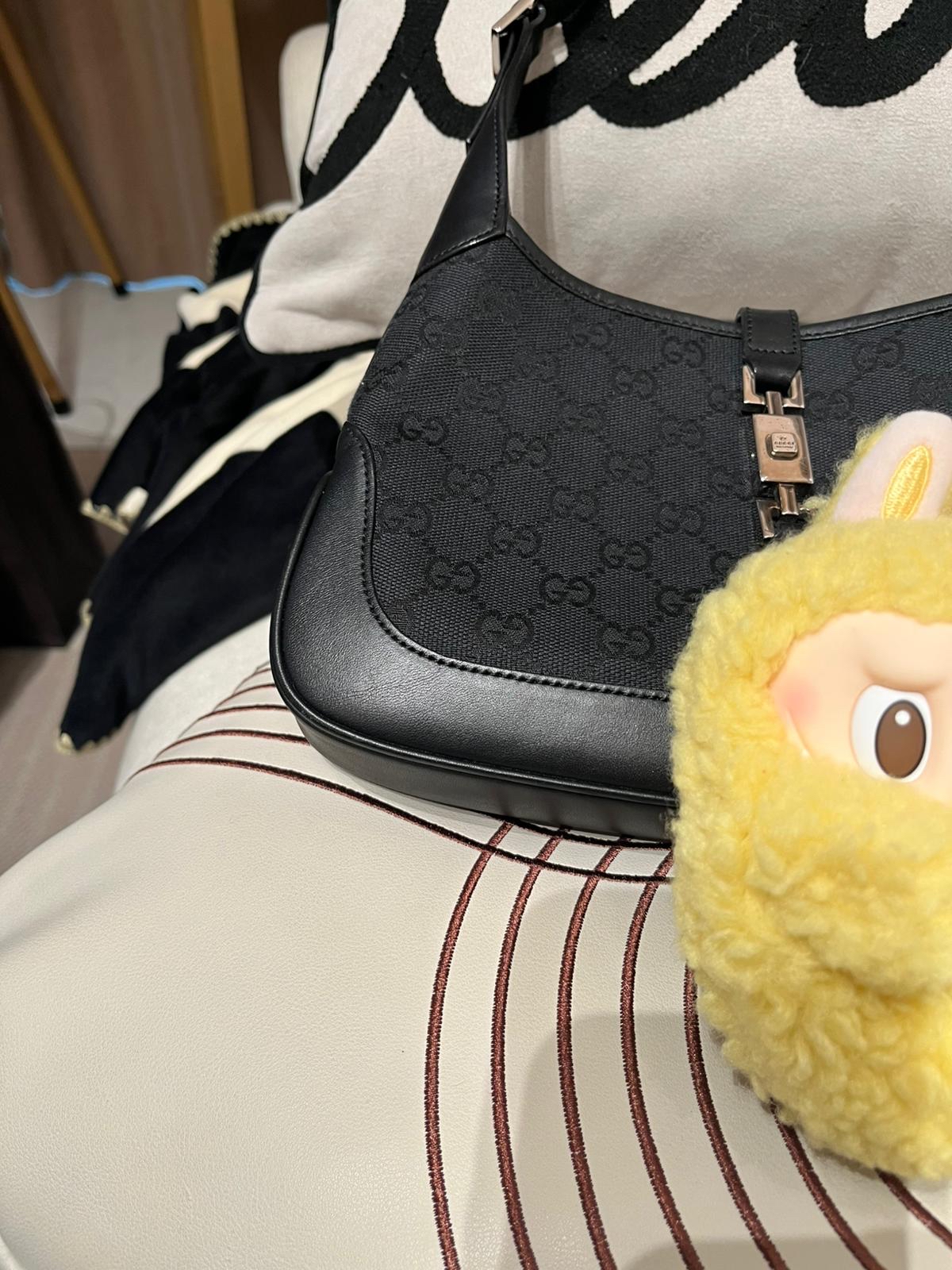 Gucci Jackie Shoulder Bag hobo noir 100%Authentic,95%new✅dust bag 