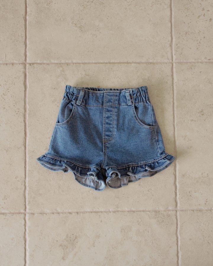 Momoann | frill denim shorts (size 7(100-105)