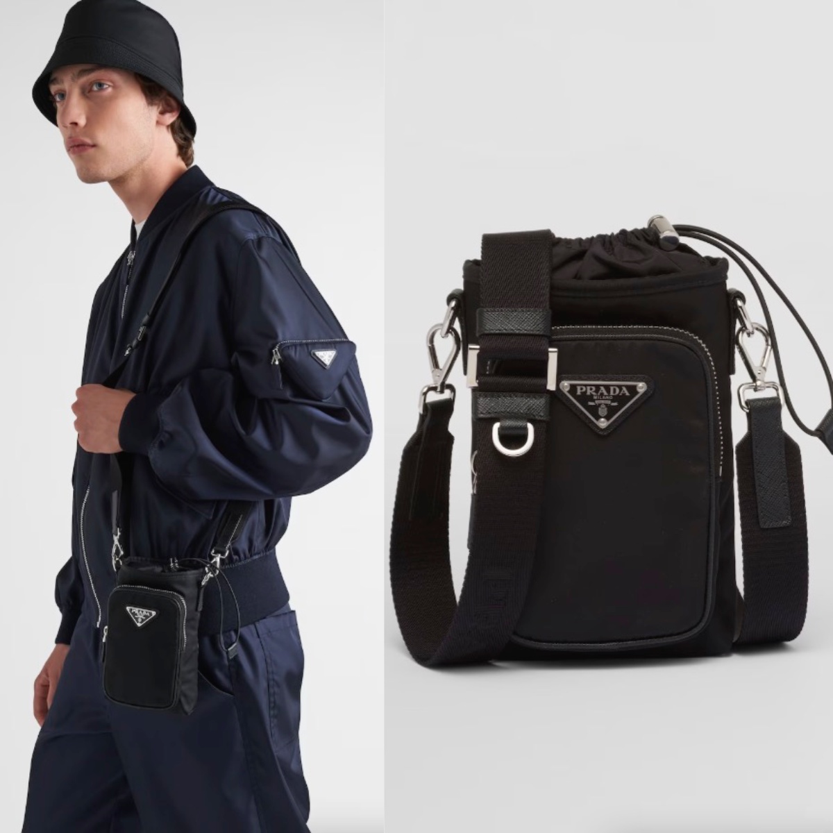 【頂級原單】PRADA Re-Nylon smartphone case 手機包