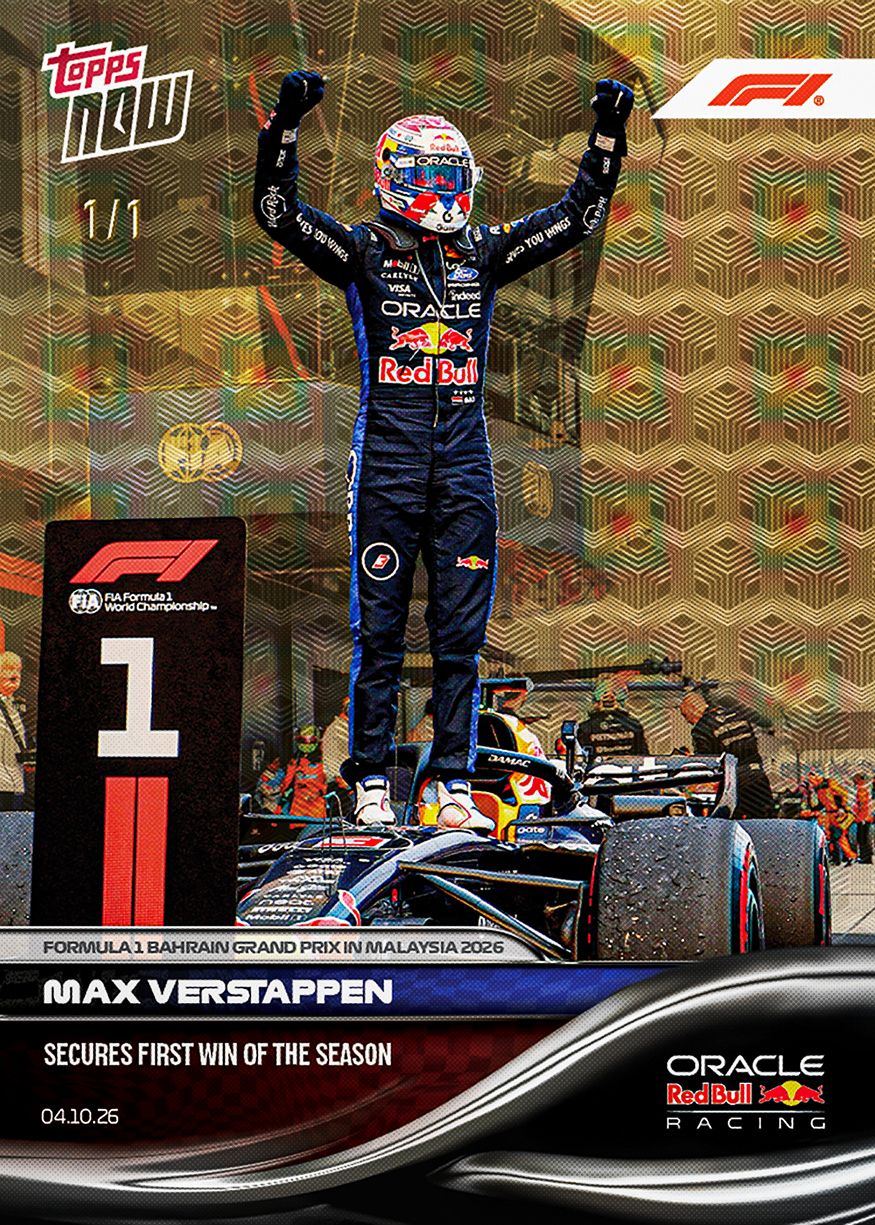 Max Verstappen - 2026 F1 Topps NOW® #64 Bahrain GP in Malaysia 贏車卡【團購】