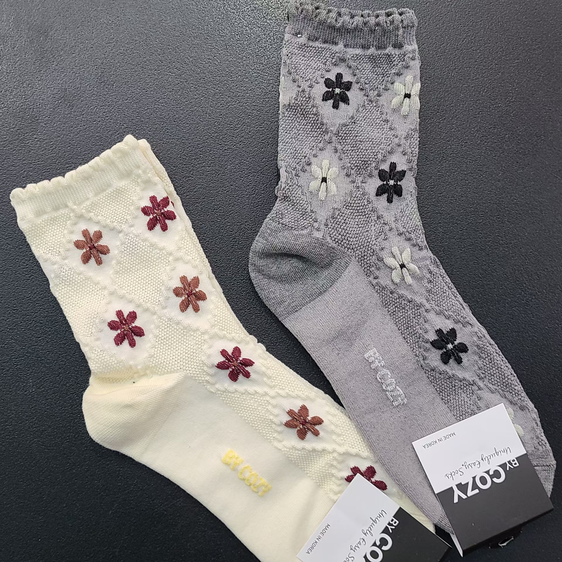 AJ OY 花花襪 $100/4對