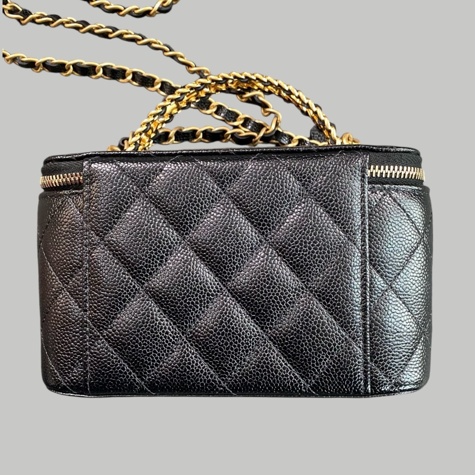 Chanel Caviar Vanity荔枝皮手柄長盒子