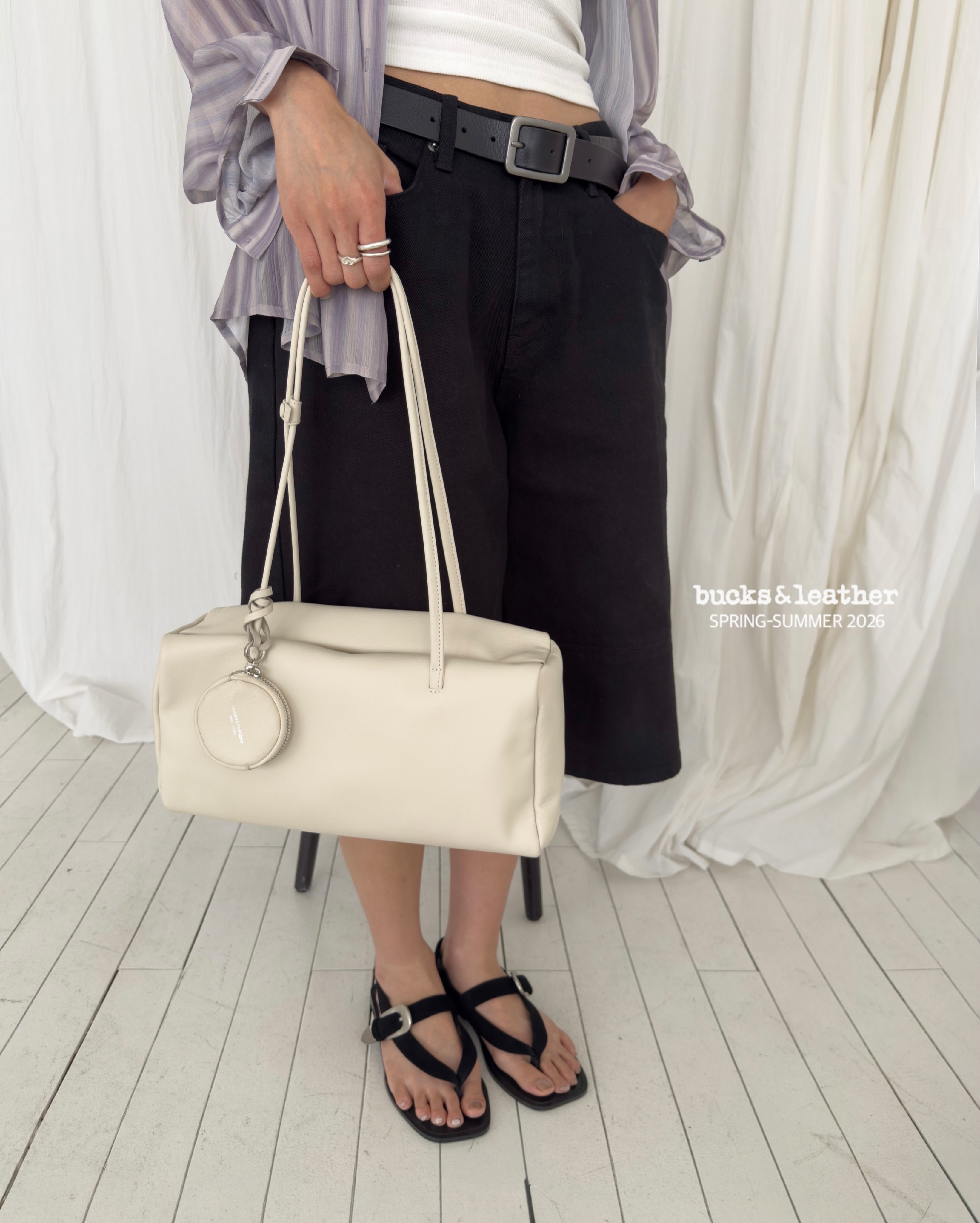 【26SS 】預訂_Brick Shoulder Bag By Bucks & leather