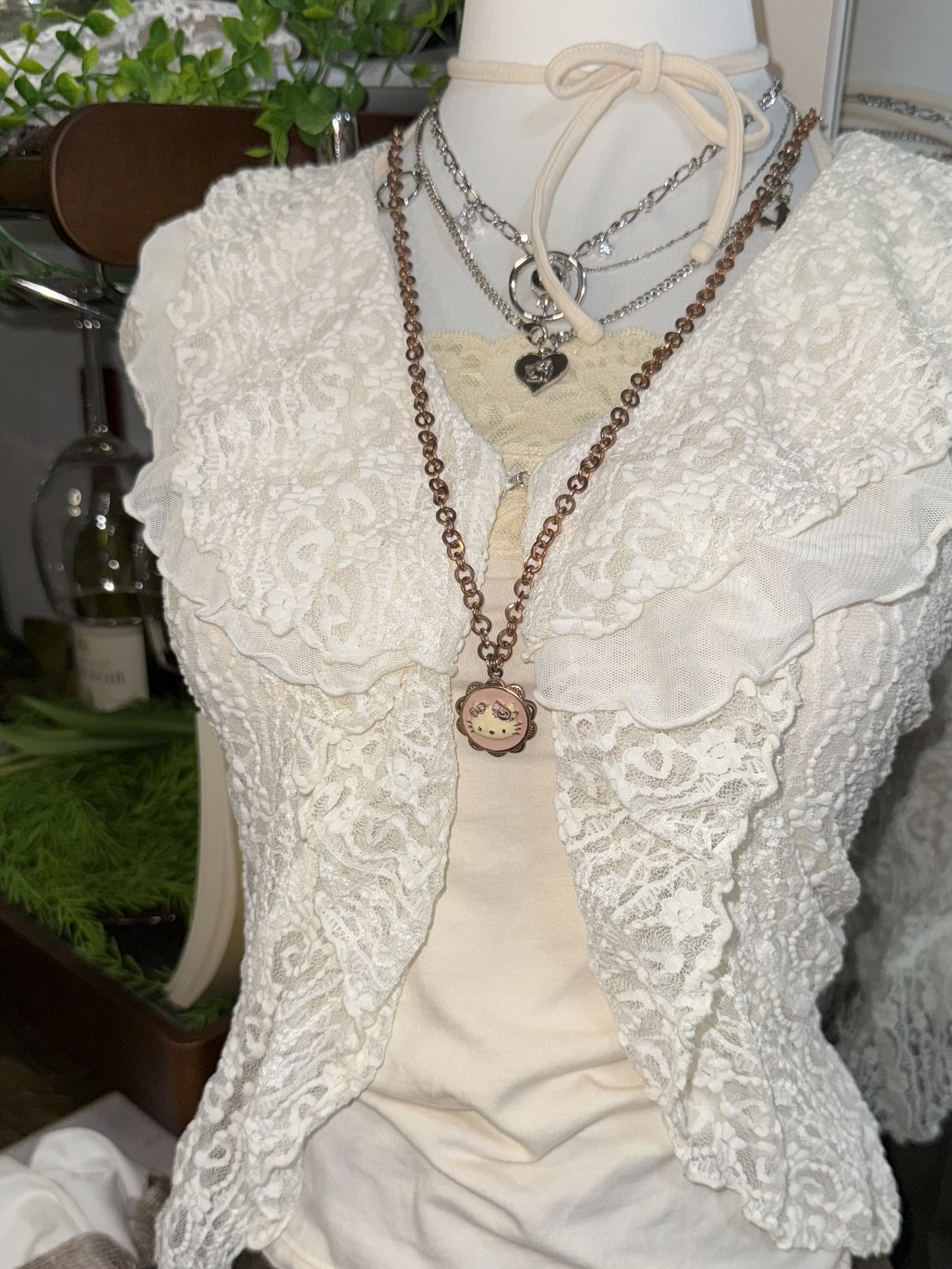 Soft Vintage Lace Twin Set