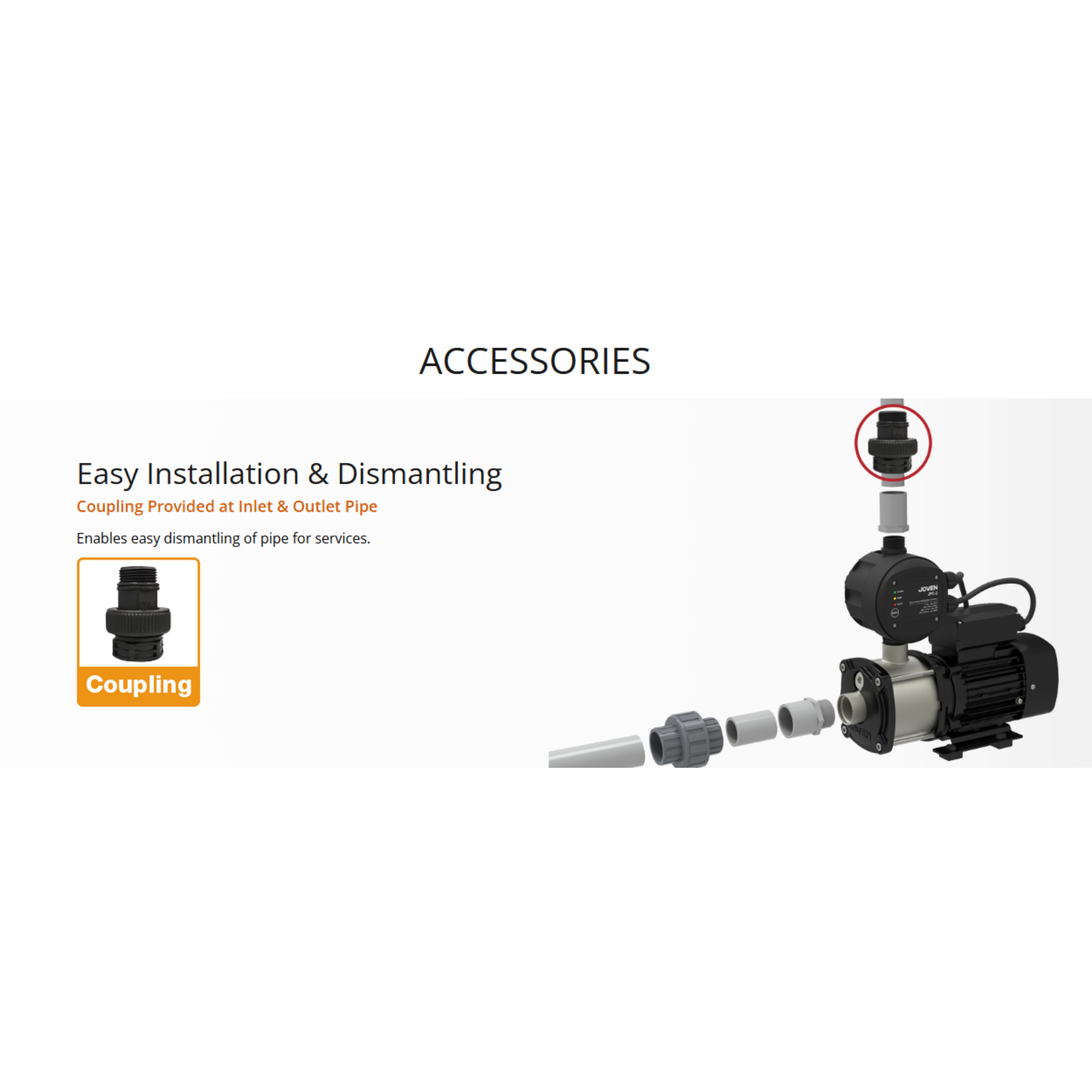 Joven Water Pump 1.35Hp Stainless Steel Automatic Water Pump (JHP 4-50)