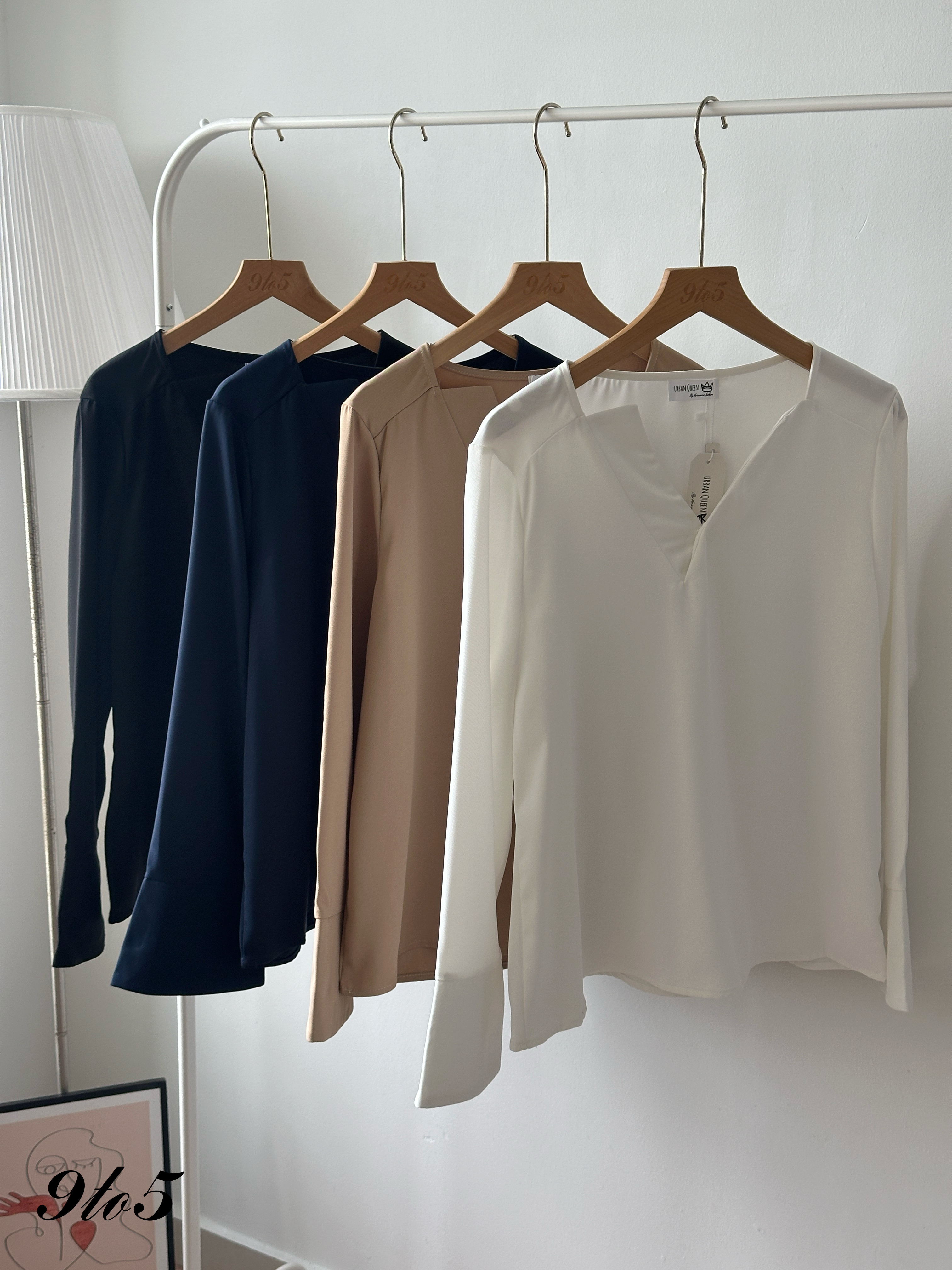 T4360 Long Sleeve V Neck Shirt - 4 Colors 