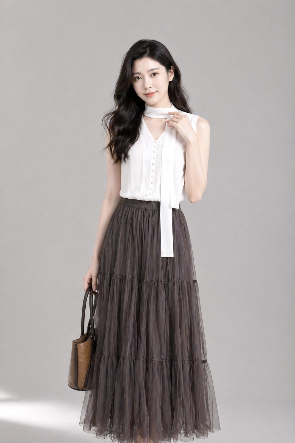 952 Ethereal Tiered Tulle Skirt