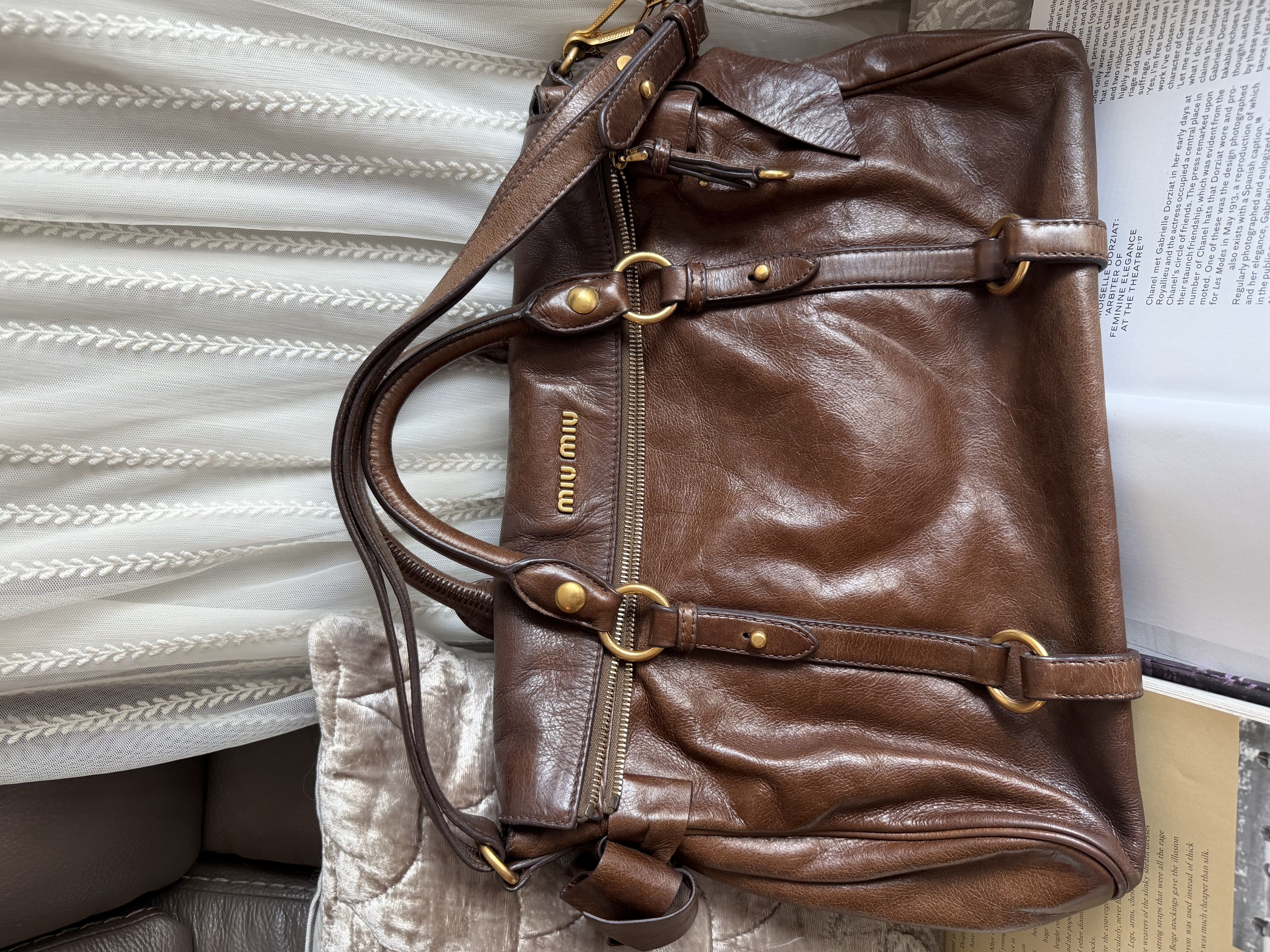 Miu miu vitello bag brown 