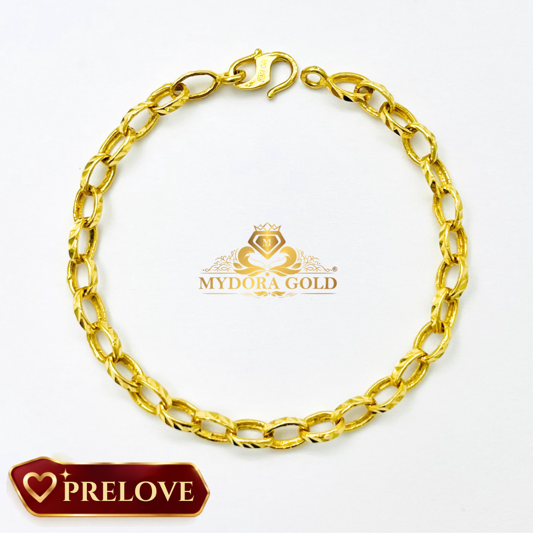 PRE-LOVE: Rantai Tangan Oval Candy Chain l EMAS 916/22K