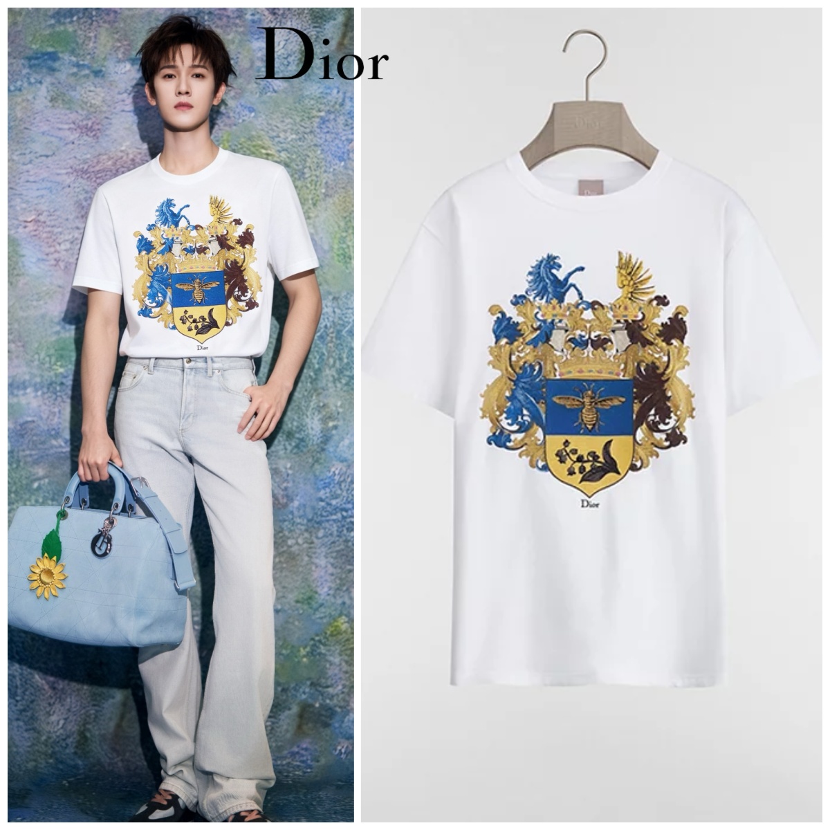 Dior Blason Blason 徽章刺繡短袖Tee