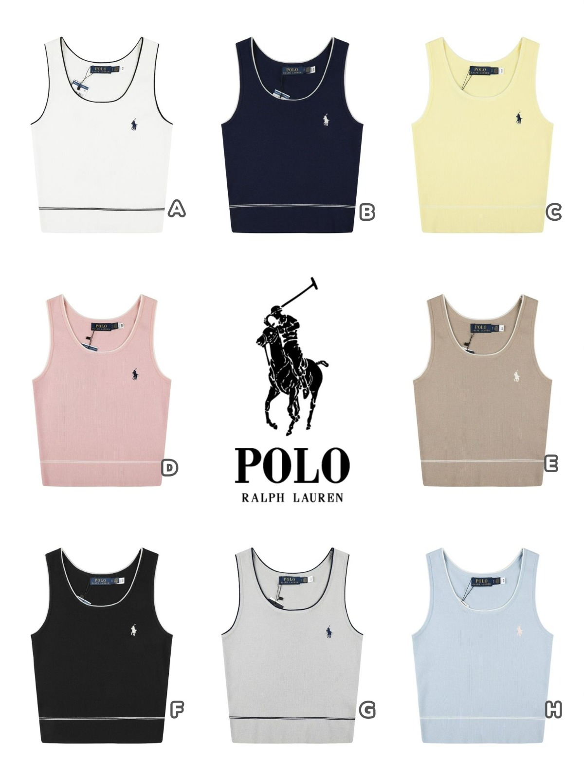 Ralph Lauren經典刺繡修身針織背心